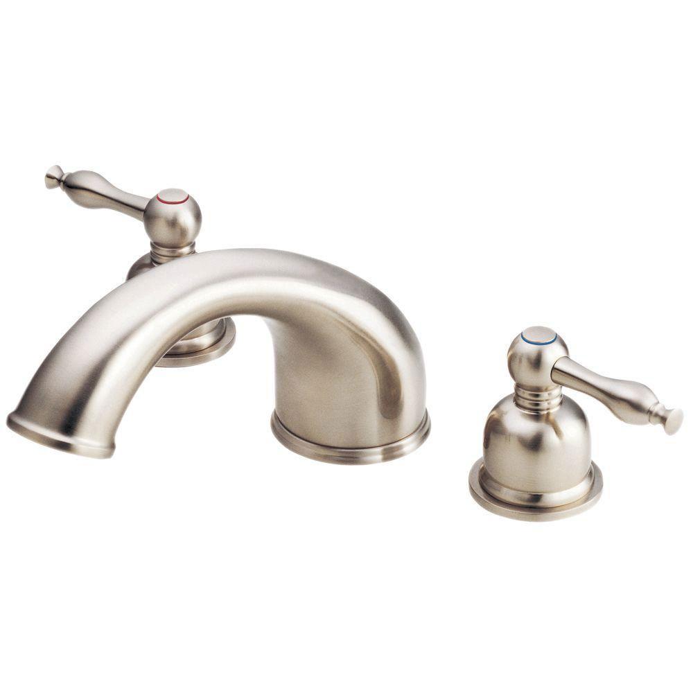 Danze Sheridan Roman Tub Trim Kit in Brushed Nickel - Exposed Thermostatic Valve Trim for Bathroom Faucets (Valve Not Included) Model 288849 - Perfect for Luxury Bathroom Renovations and Spa-Style Bathtub Upgrades