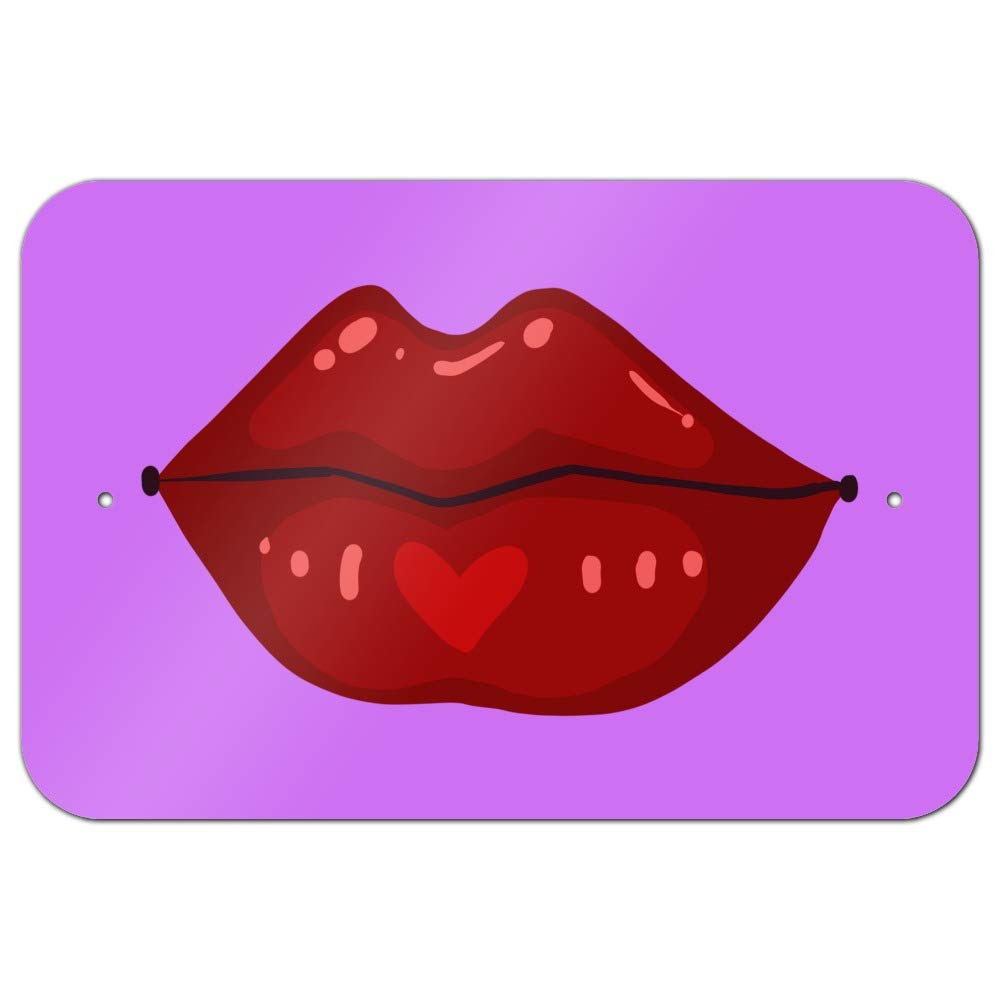 Juicy Luscious Lips Wall Art Sign - Graphic Home & Office Decor for Women's Spaces, Salons, Beauty Studios - Perfect for Bedroom, Living Room or Business Interior Design