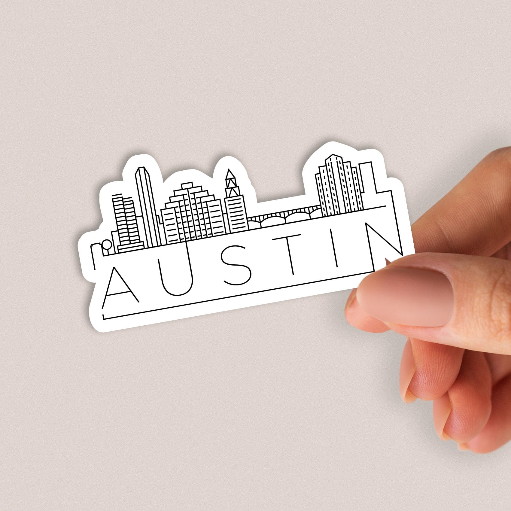 Squiddy Austin Texas Vinyl Sticker Decal - Waterproof, Durable 3