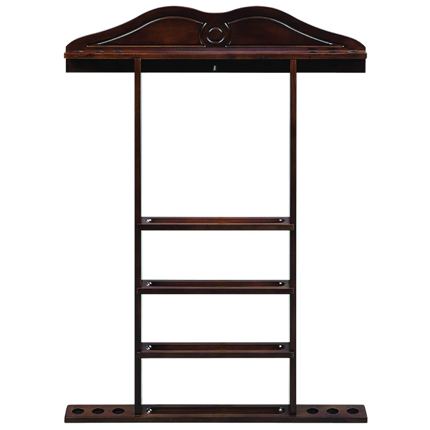 RAM Game Room Wall Pool Cue Rack, Cappuccino, Elegant Storage Solution for Home and Commercial Spaces
