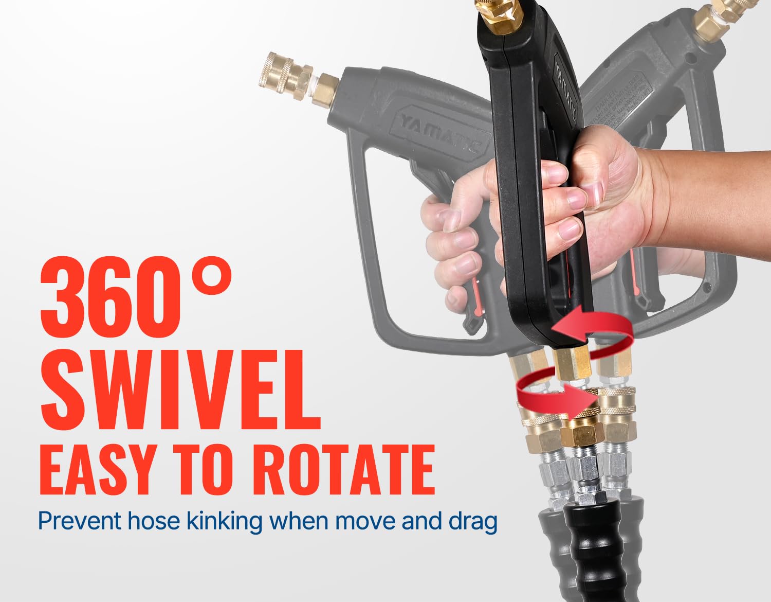 YAMATIC Pressure Washer Gun Wand with Swivel 3/8