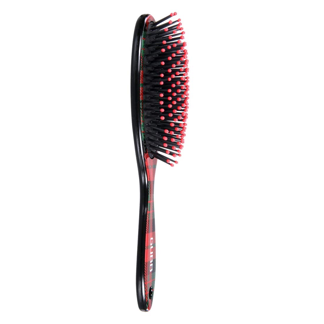 GUBB Sco Cushion Hair Brush Straightener for Men & Women - Small, Red | Detangling & Styling Tool for Smooth & Shiny Hair at Home or Salon