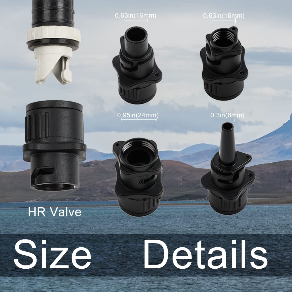 Inflatable Boat SUP Pump Adapter with Kite/Boston Valve - Universal Air Valve Adapter for Standard Pumps - Spoke Plate Attachment (Multi-Purpose) - Perfect for Kayaks, SUPs, Air Mattresses & Pool Floats