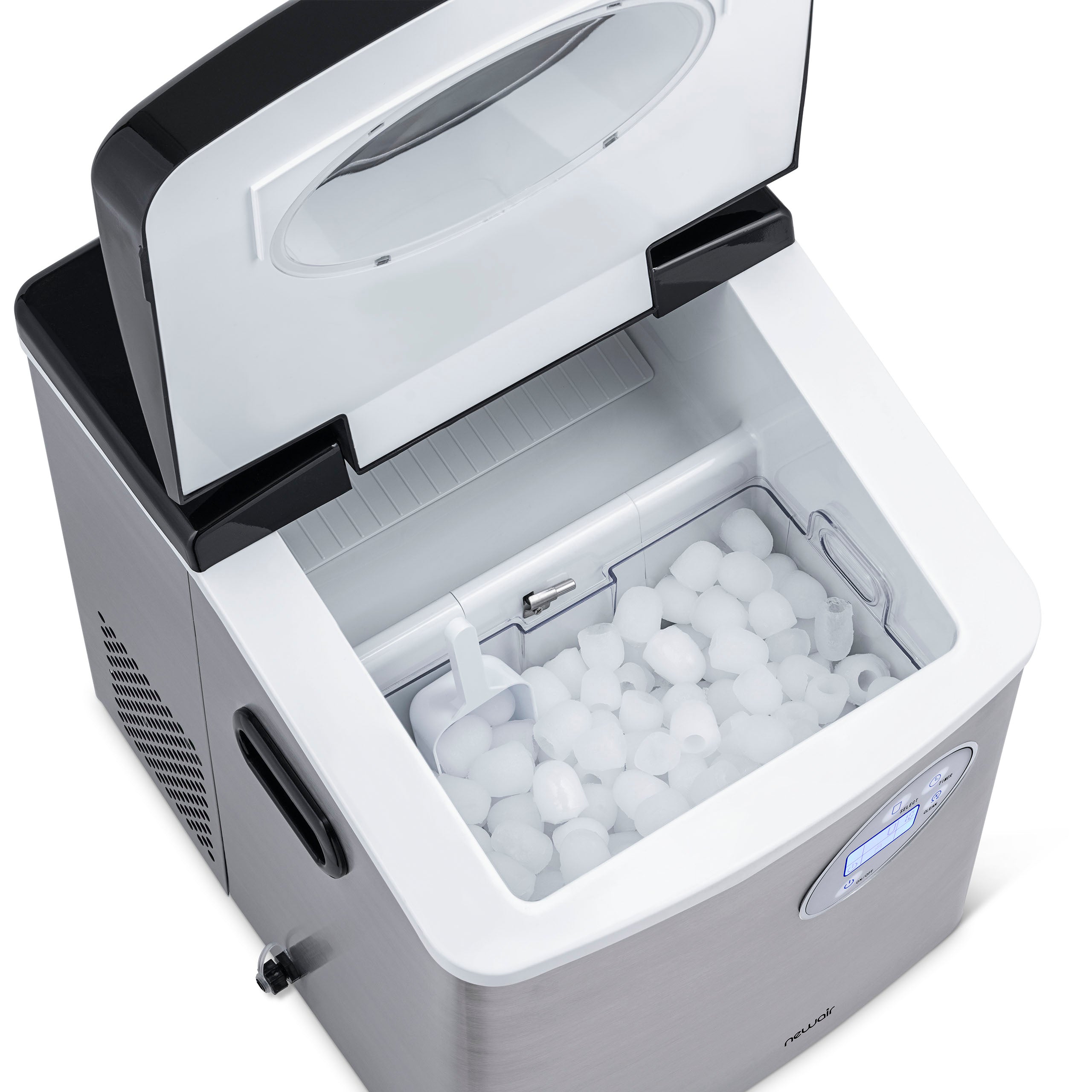 Newair® Countertop Ice Maker - 50 lbs/Day, Bullet Ice Machine for Home, Office, or Party - Fast & Portable Ice Maker in Red