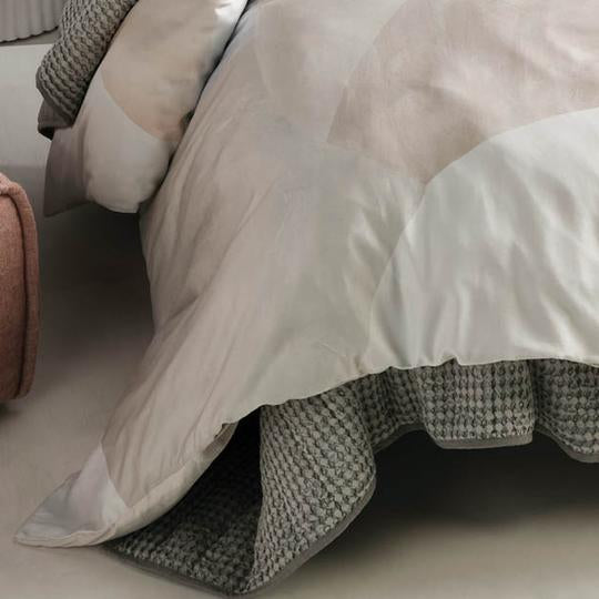Linen House Eisha Sky Quilt Cover Set - Premium Soft Cotton Bedding Set for Queen/King Size - Perfect for Modern Bedroom & Guest Room Decor