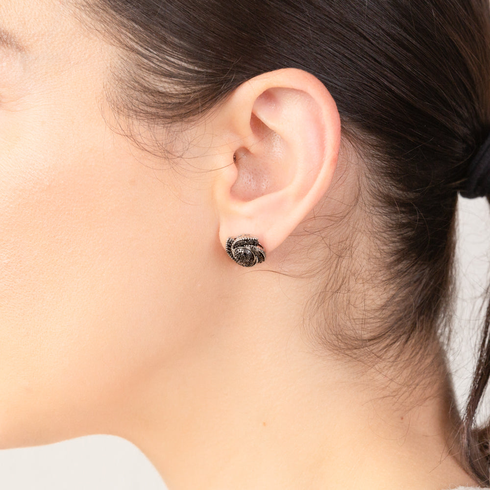 1/4 Carat Black Diamond Stud Earrings in Sterling Silver for Women - Elegant Hypoallergenic Jewelry for Everyday Wear & Special Occasions