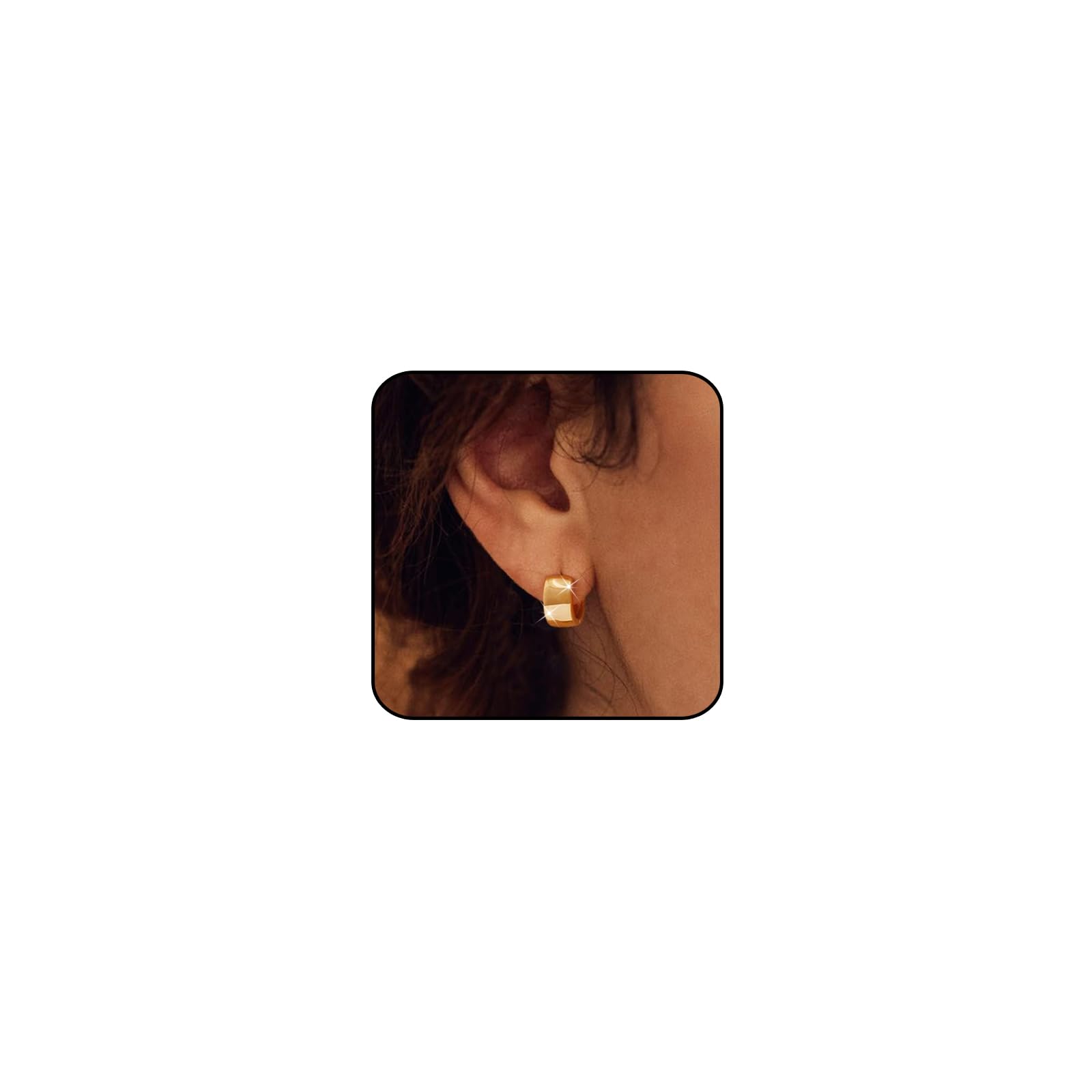 18K Gold Pearl Hoop Earrings for Women - Elegant Huggie Dangle Earrings | Lightweight Small Hoop Earrings for Everyday Wear, Date Night & Special Occasions