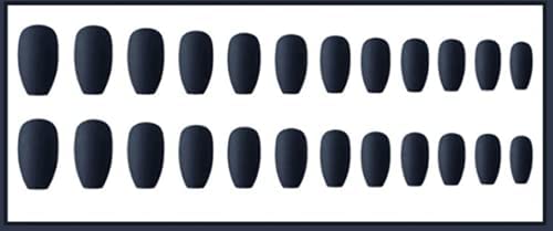 VIKSON INTERNATIONAL 24 Pcs Sky Blue Press On Nails - Matte Ballet Tip Fake Nails Extension Set with Nail Glue & Stickers | DIY Artificial Nails Kit for Women & Girls | Perfect for Parties, Weddings & Daily Wear