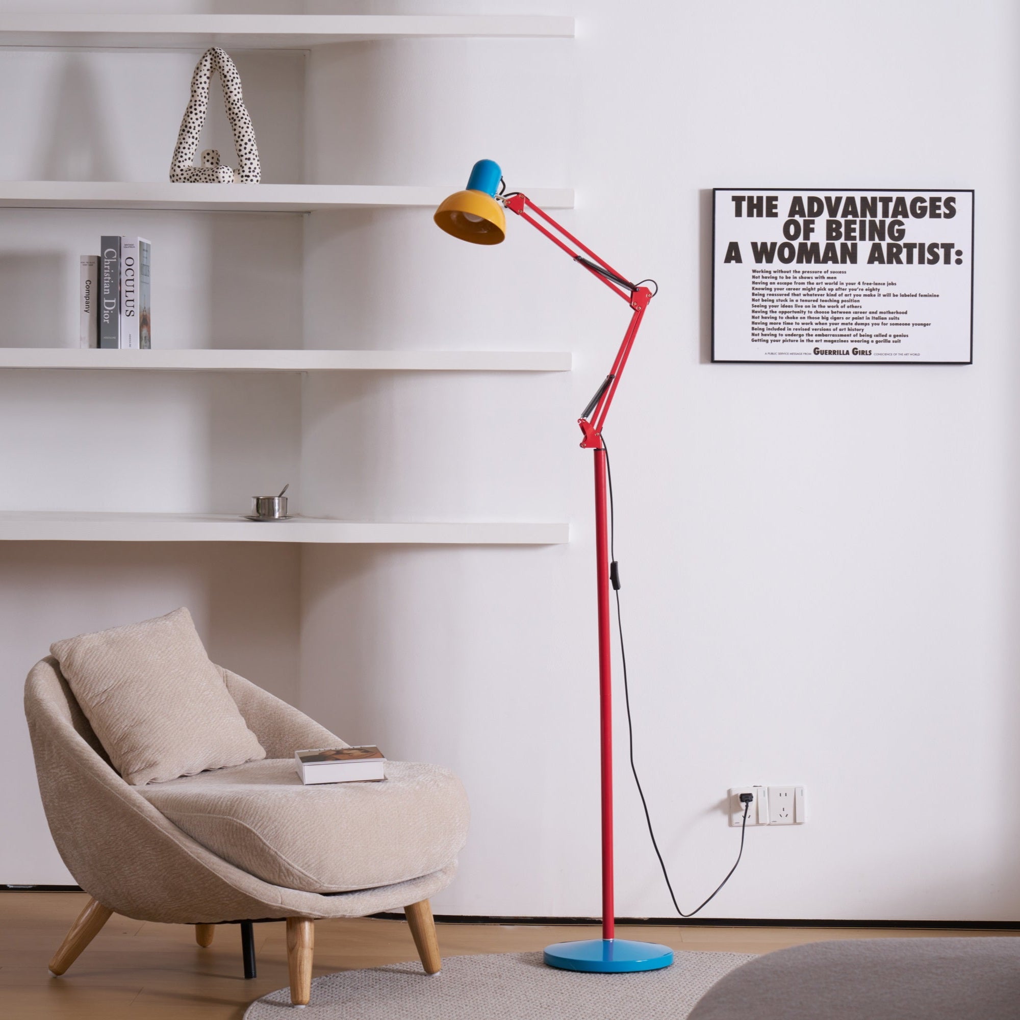 Flexi Memphis Floor Lamp - Adjustable Modern LED Standing Light for Living Room, Bedroom, or Office - Perfect for Reading, Working, and Ambient Lighting