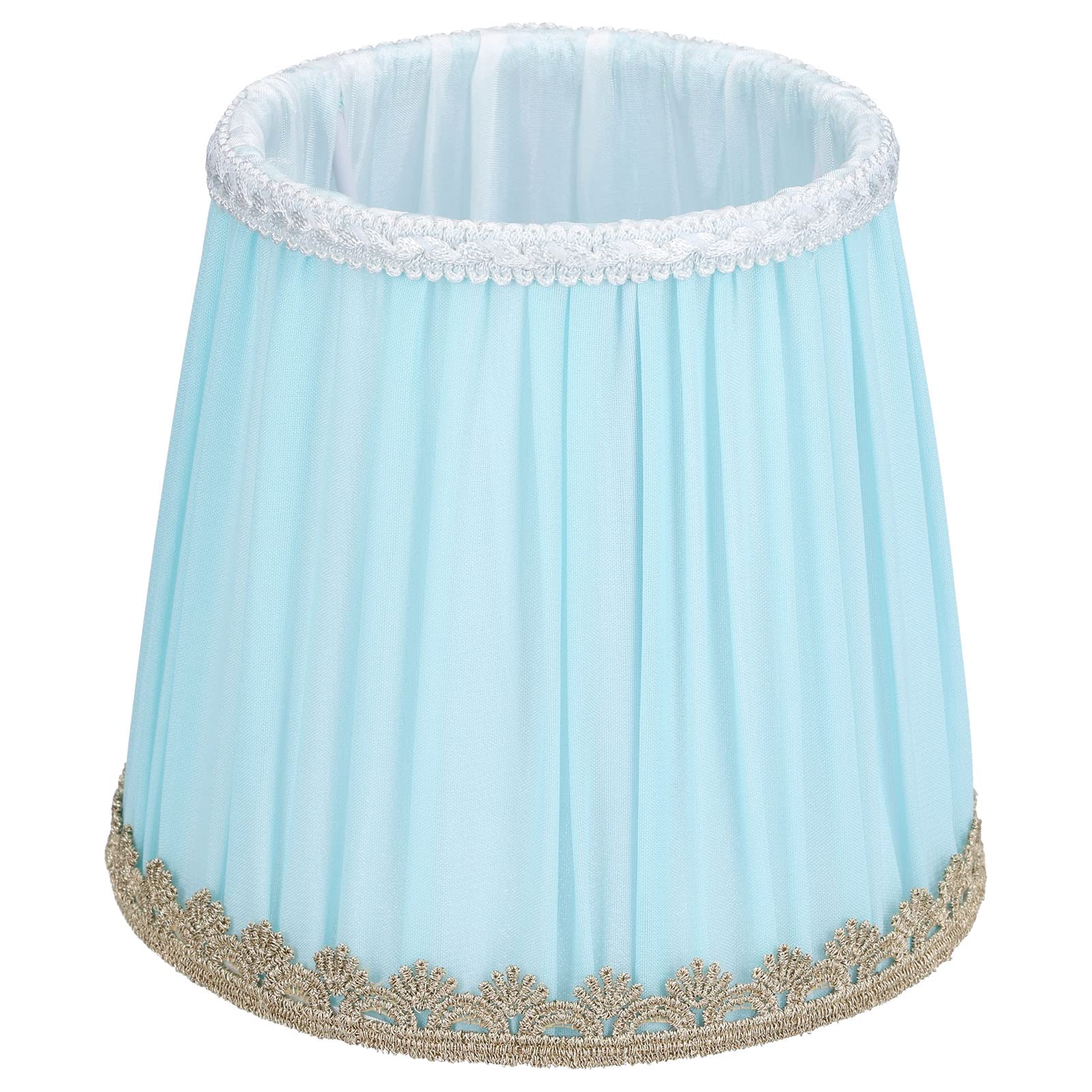 Restokki Fabric Lamp Shade - Blue Bouffant Cloth Lampshade for Chandelier, Desk & Nightstand Lamps | Elegant Lighting Decor for Bedroom, Living Room & Office | Perfect for Cozy Reading Nooks & Ambient Lighting