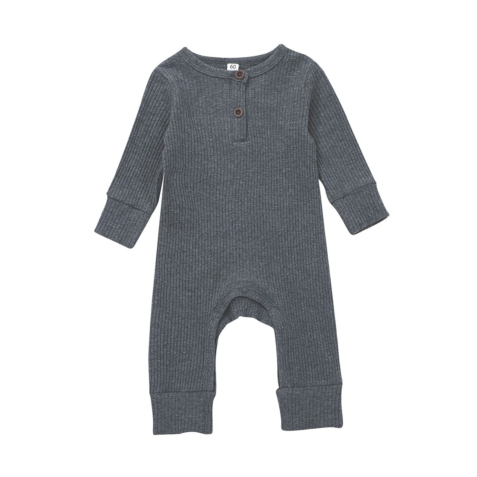 Newborn Baby Boy Girl Romper - Soft Ribbed Cotton Onesie Bodysuit Jumpsuit Outfits for Infants 0-24 Months | Perfect for Playtime, Photo Shoots & Everyday Wear