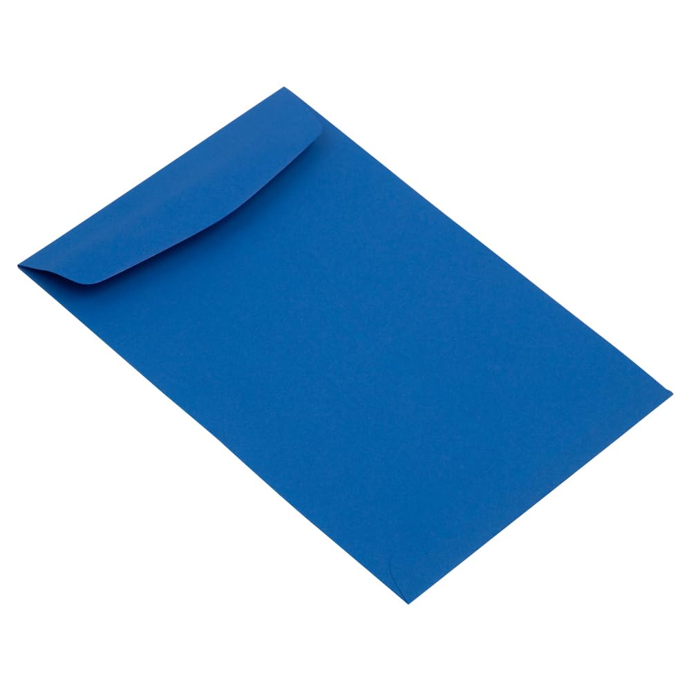 Premium JAM PAPER 6x9 Open End Catalog Envelopes - Presidential Blue - 500/Box Bulk Pack for Business Mailings, Invoices & Marketing Materials
