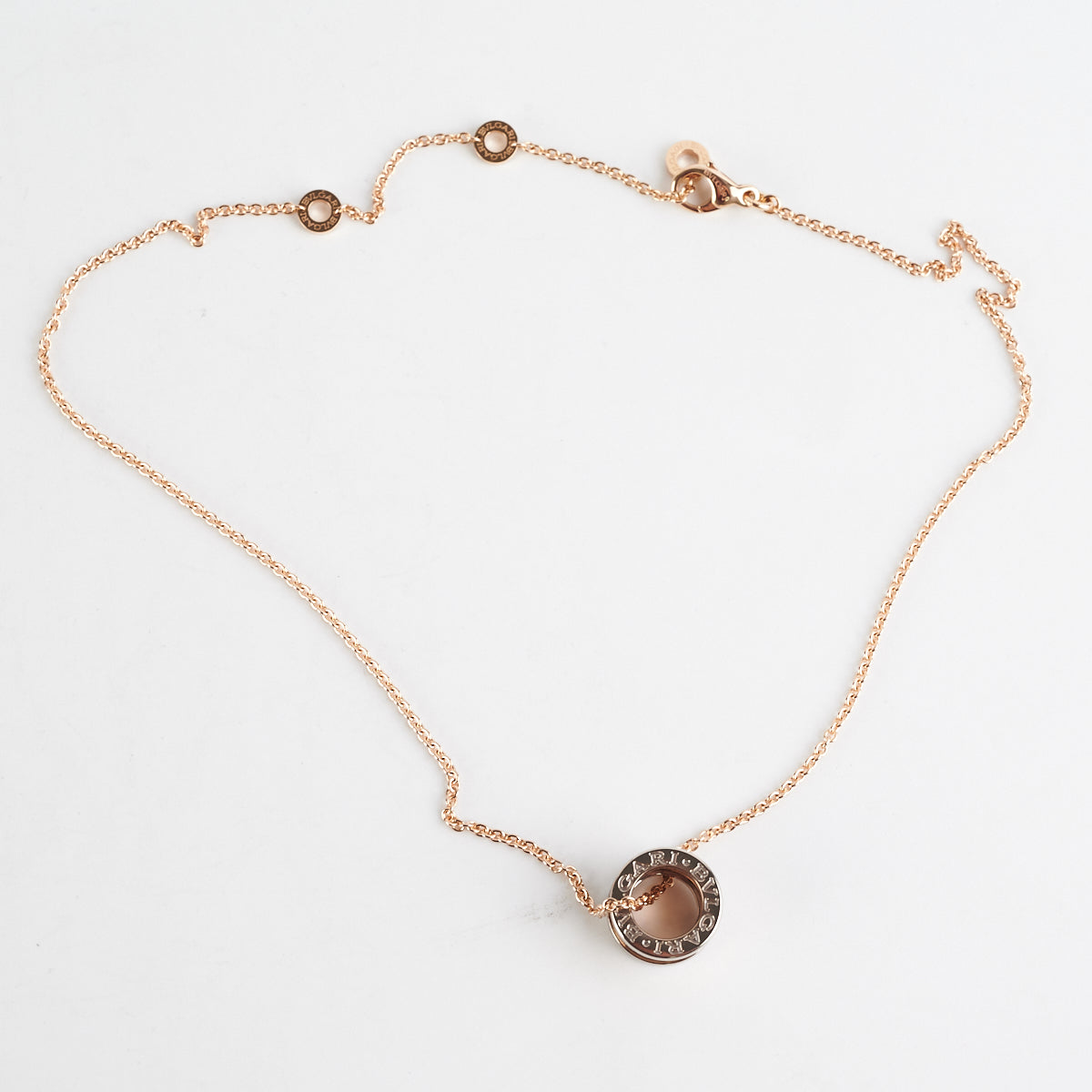 Bvlgari Zero1 Necklace in Two-Tone Rose Gold - Elegant Jewelry for Women, Perfect for Parties & Special Occasions