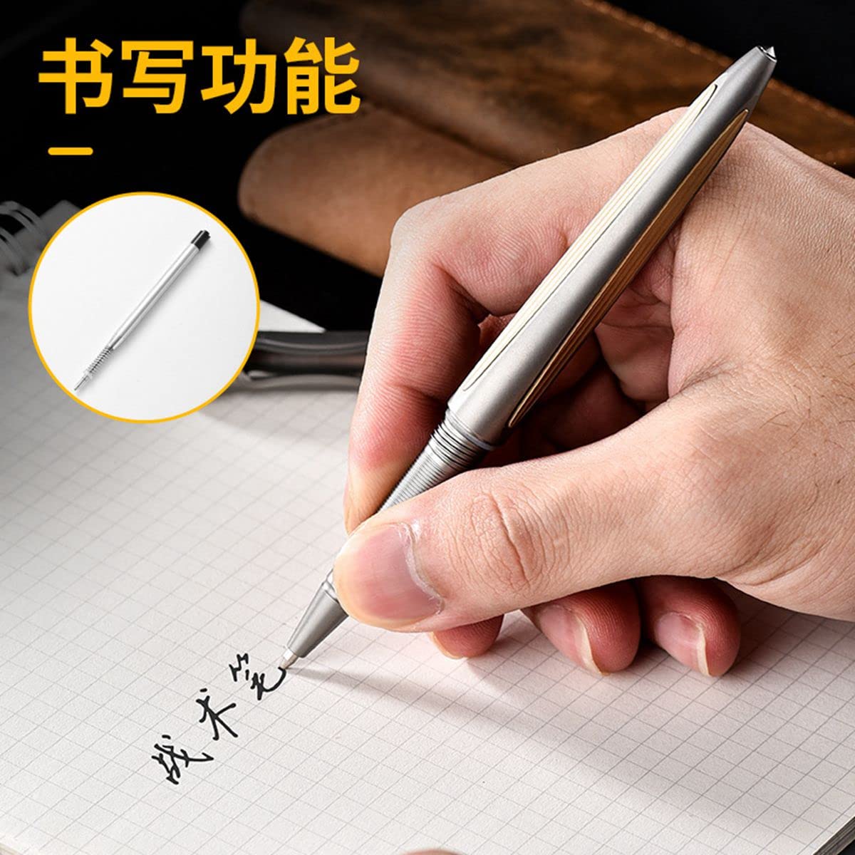 Titanium Alloy EDC Pen - Multi-Functional Writing Tool for Outdoor, Survival, Camping & Everyday Carry | Portable Tactical Pen with Collection Case