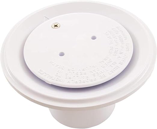 Pentair White Floor Inlet - High-Quality Pool & Spa Drain Cover for Safety and Efficiency | Perfect for Inground Pools, Water Features, and Aquatic Centers