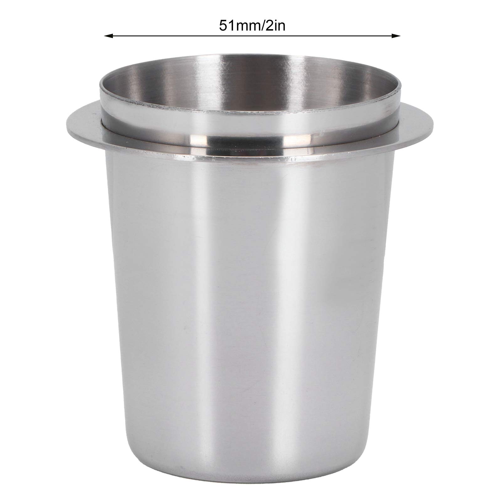 Zerodis 51mm Stainless Steel Espresso Dosing Cup - Coffee Powder Dispenser for Espresso Machines | Perfect for Baristas & Home Brewing | Essential Coffee Accessory for Latte, Cappuccino & Americano Making