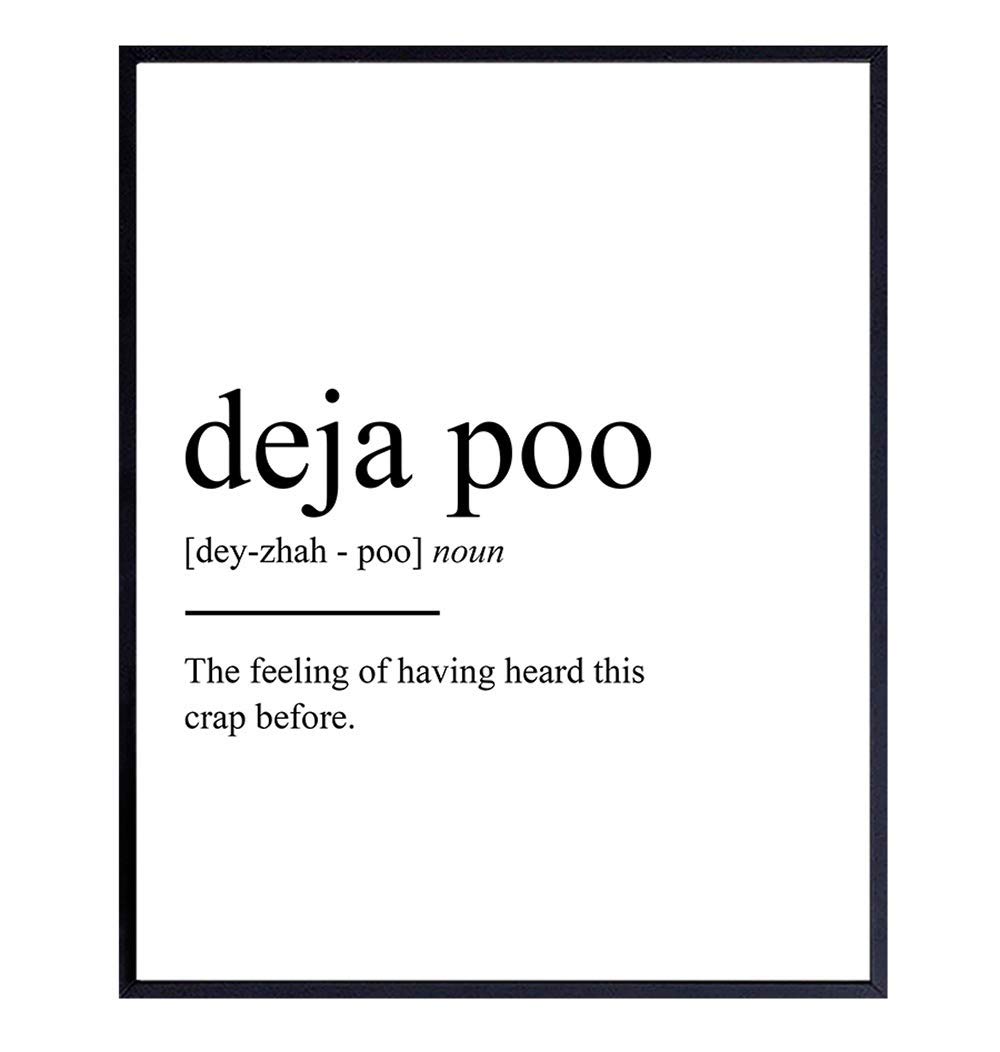 Funny Bathroom Wall Art Print - Humorous Typography Decor for Bathroom, Perfect Gift Idea - 8x10 Unframed Photo - Great for Powder Rooms, Guest Baths & Home Decor