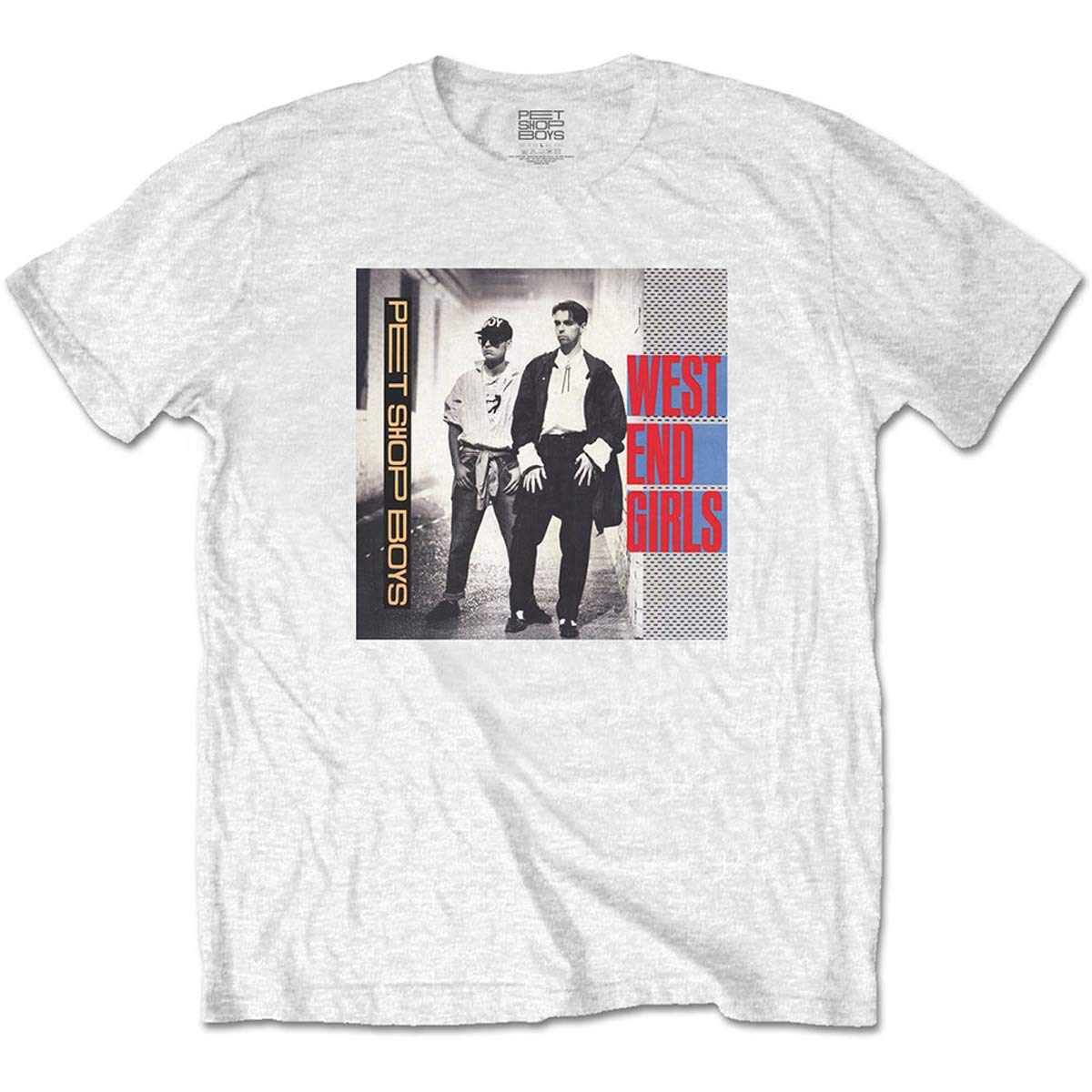 Pet Shop Boys West End Girls Official T-Shirt - Men's & Unisex Sizes (Small, White) - Vintage Band Tee for Concerts & Casual Wear