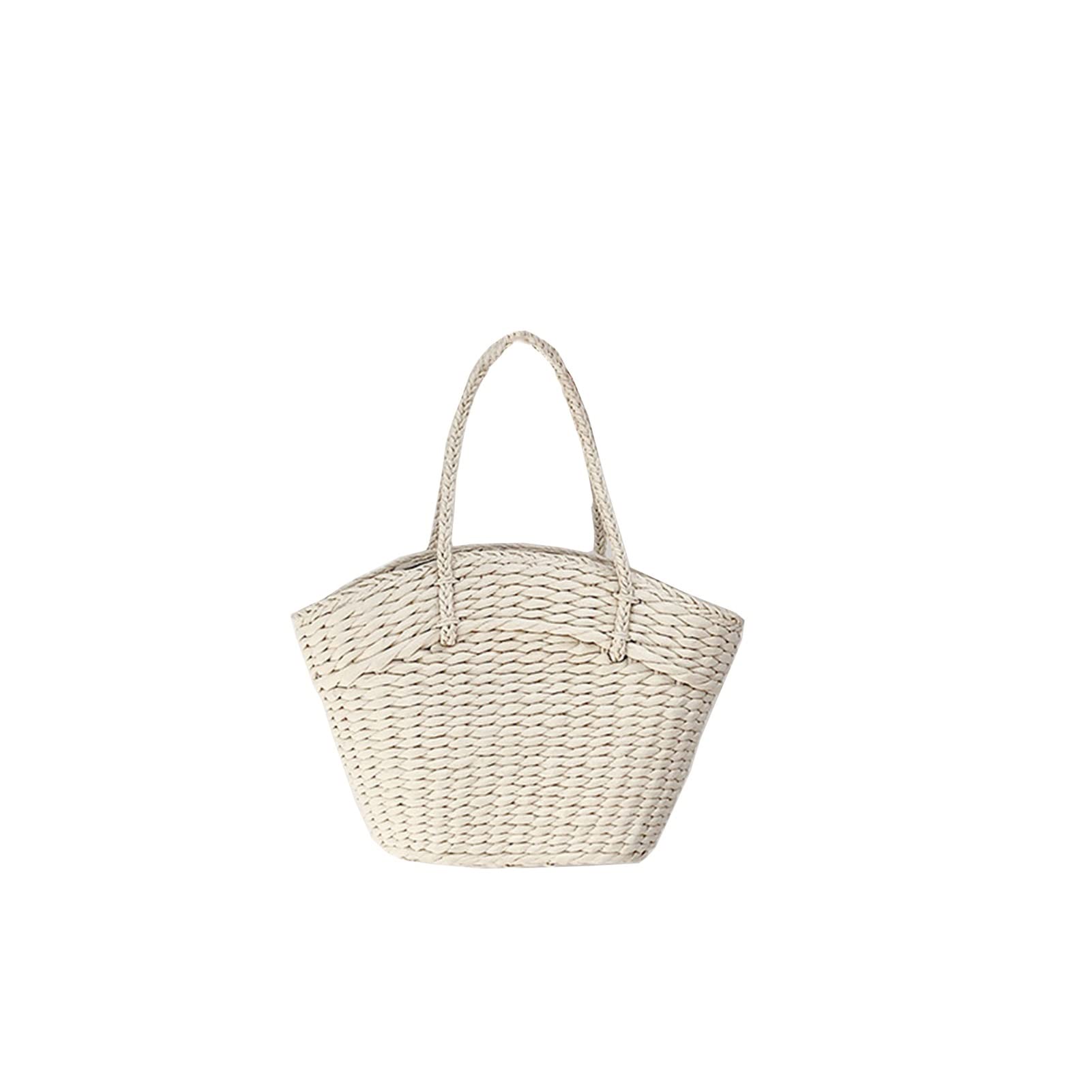 Stylish Rattan Wicker Straw Tote Bag for Women - Large Capacity Beach Handbag, Casual Travel Shoulder Bag - Perfect for Beach Outings, Summer Vacations & Shopping Trips