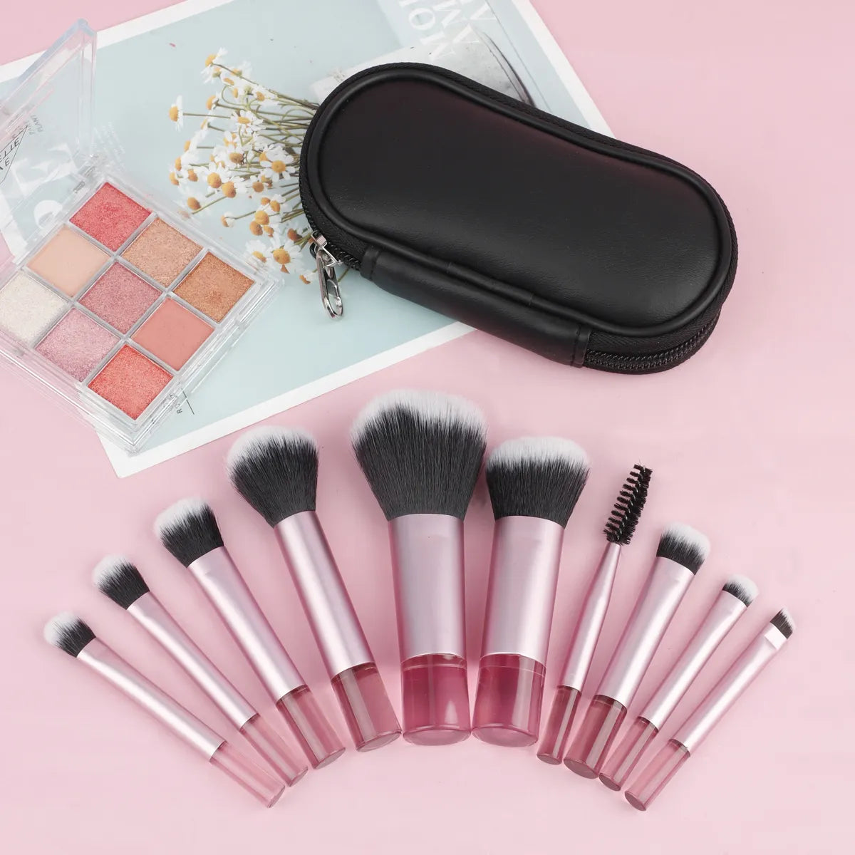 10-Piece Professional Makeup Brush Set - Soft Bristles for Foundation, Blending & Contouring - Perfect for Daily Makeup & Travel (Rose Gold)