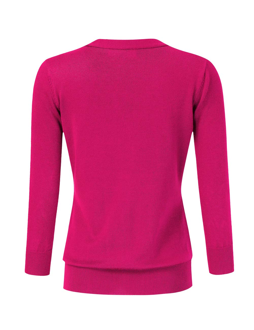 Women's 3/4 Sleeve Button Down Sweater Cardigan - Soft Knit Open Front Long Cardigan for Women - Perfect for Office, Casual Outfits & Fall Layering