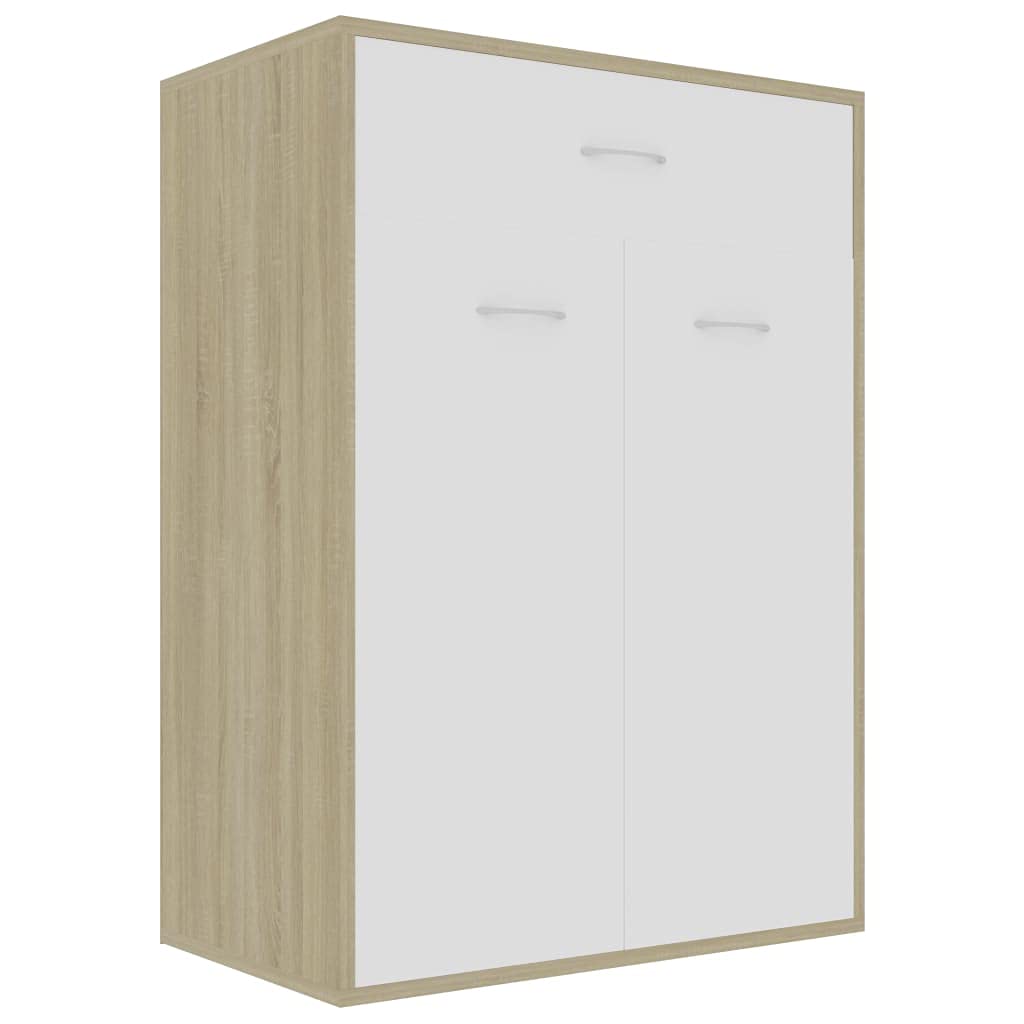 Modern 3-Door Shoe Storage Cabinet - 23.6