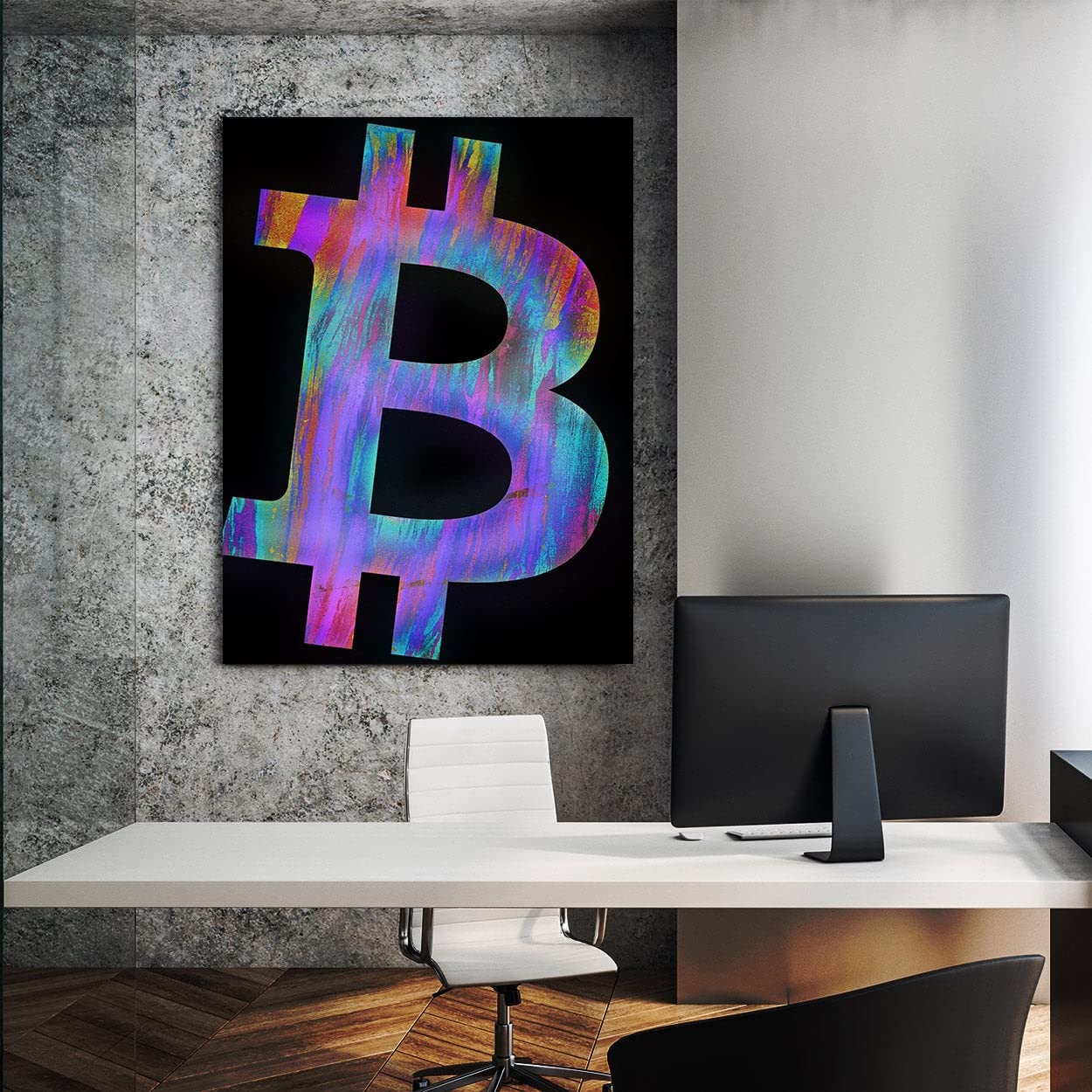 Crypto Canvas Wall Art - Bitcoin & Ethereum Themed Digital Currency Decor for Home & Office | Perfect for Living Room, Bedroom, or Crypto Enthusiast Gifts