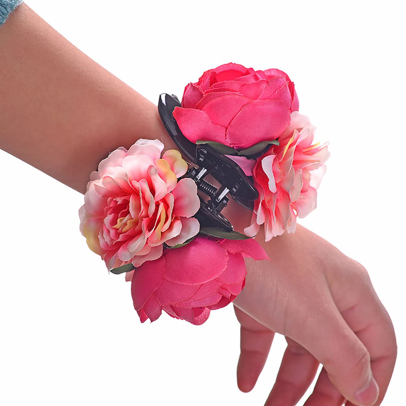 2PCS Rose Flower Hair Clips for Women - Large Jaw Clamp Hair Claws, Fashion Hair Accessories for Party, Wedding, Daily Use (Color 2)
