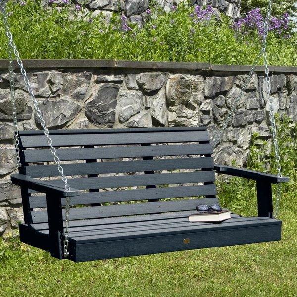 Weatherly Porch Swing - Heavy Duty Outdoor Hanging Chair with Stand - Perfect for Backyard, Garden, Patio Relaxation - USA Made
