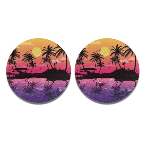 Hawaiian Palm Purple Sky