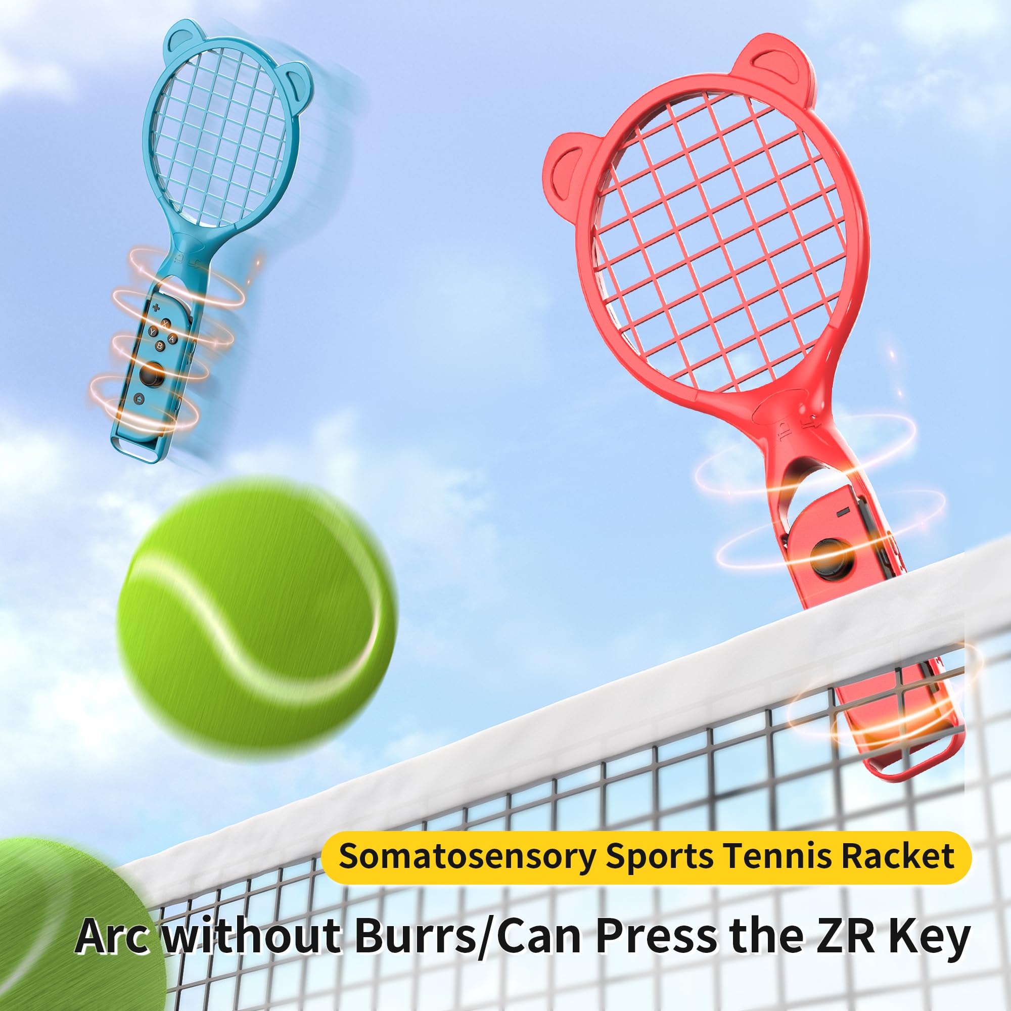 Nintendo Switch Sports Accessories Bundle - 14 in 1 Kit for Switch & Switch OLED | Tennis Racket, Golf Club, Sword Grip | Perfect for Multiplayer Sports Games & Family Fun | Great for Parties, Game Nights & Indoor Exercise