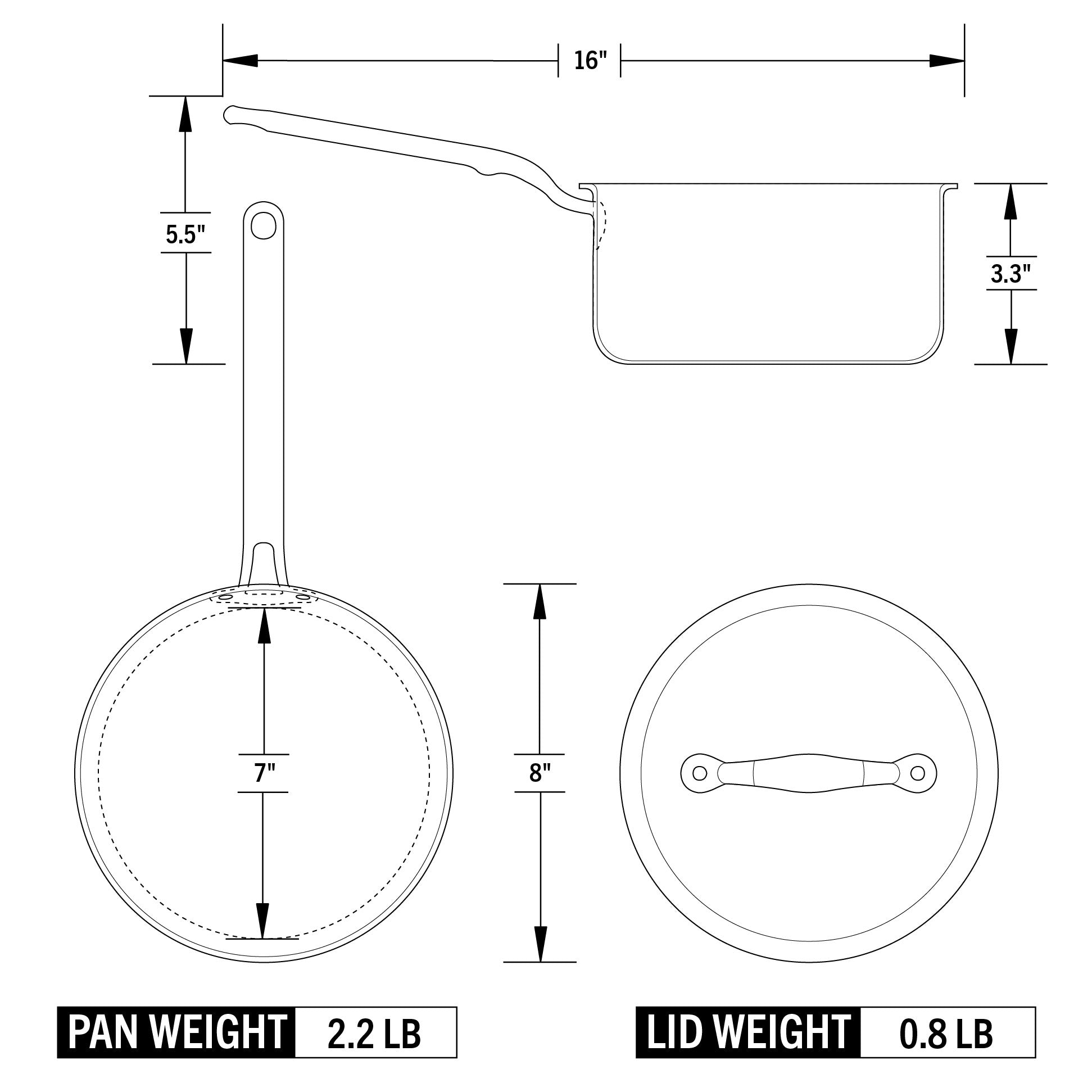 Heritage Steel 3 Quart Saucepan with Lid - Premium Stainless Steel Cookware for Professional Chefs & Home Cooking - Perfect for Sauces, Soups, and Simmering Dishes