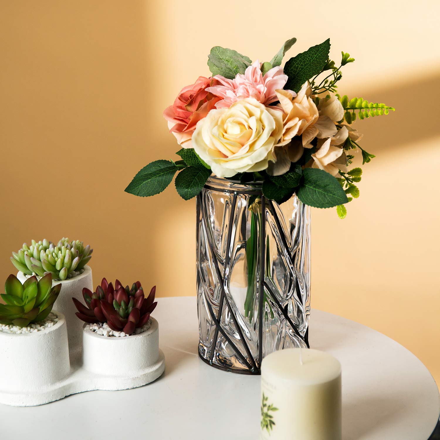 Rustic Glass Vase Set - 5
