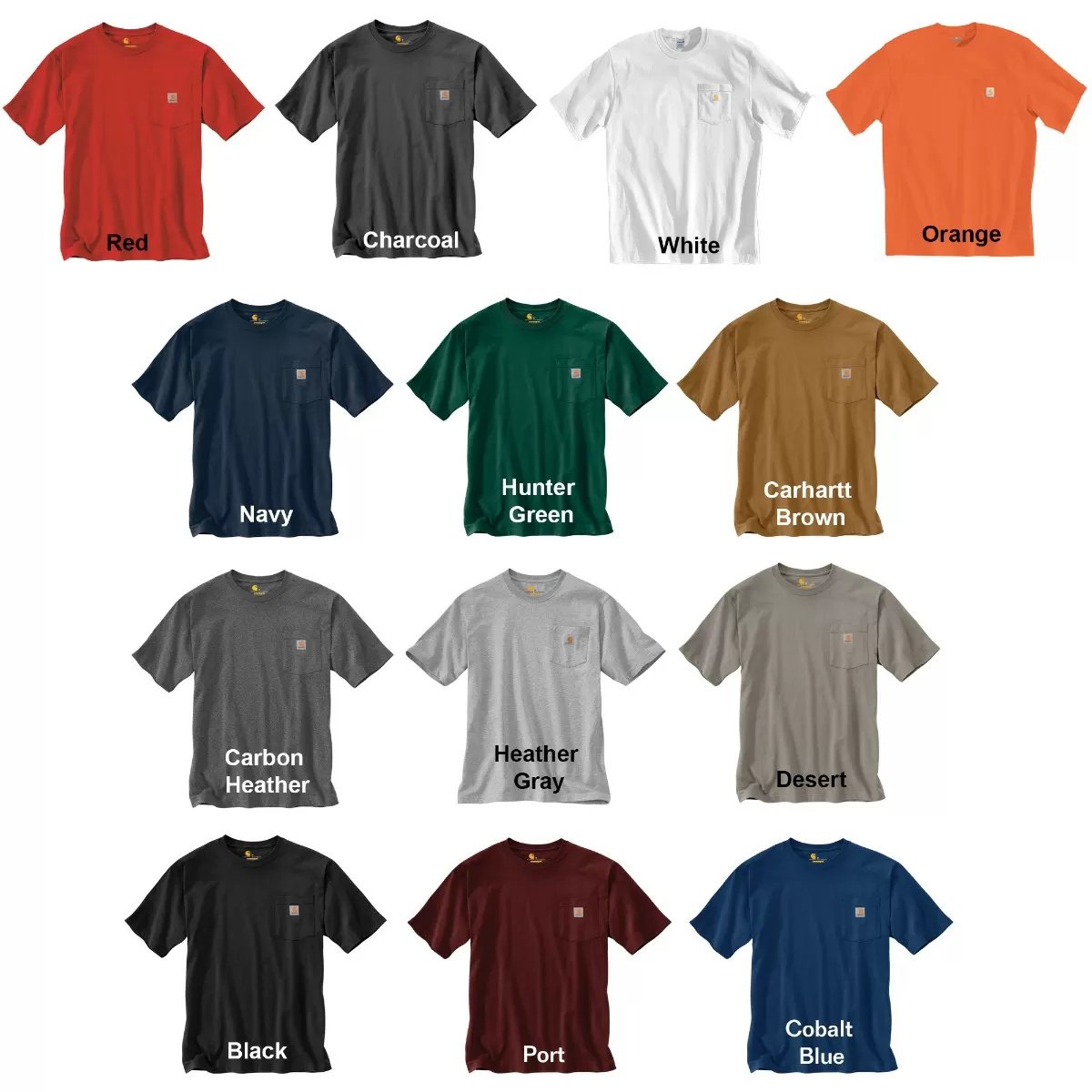 Carhartt® Men's Short Sleeve T-Shirt - Durable Cotton Work Shirt for Construction, Outdoor & Casual Wear
