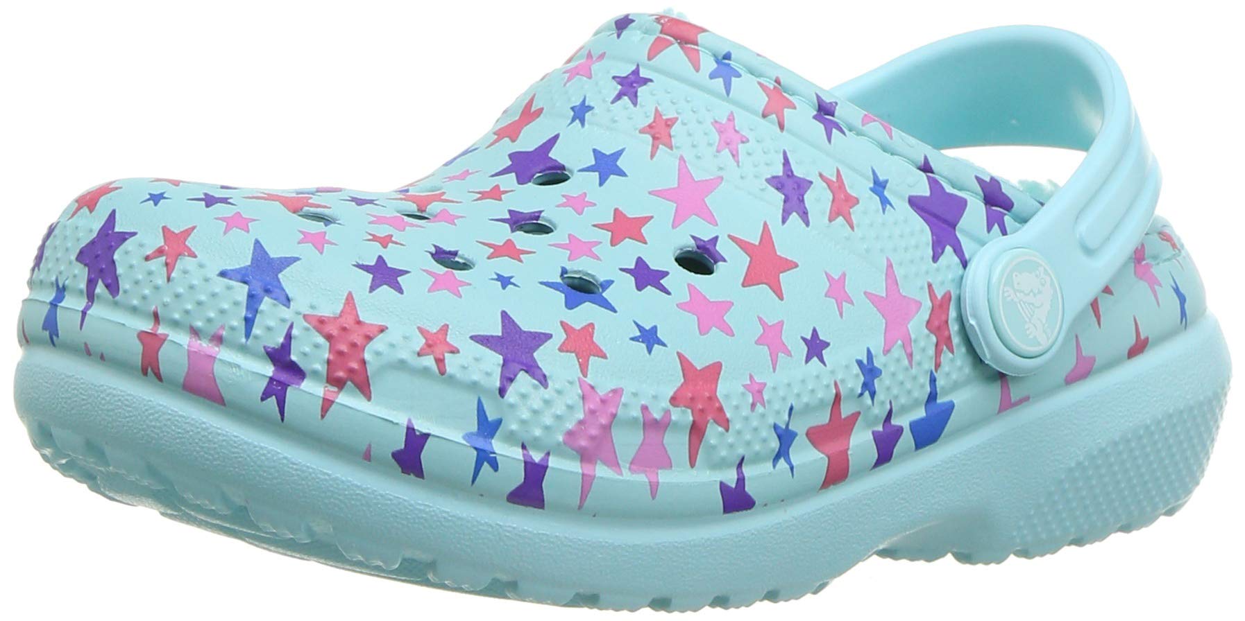 Crocs Kids Girls Classic Printed Lined Clog - Comfortable Winter Shoes for Toddlers & Little Kids - Perfect for Indoor Play, School & Outdoor Activities