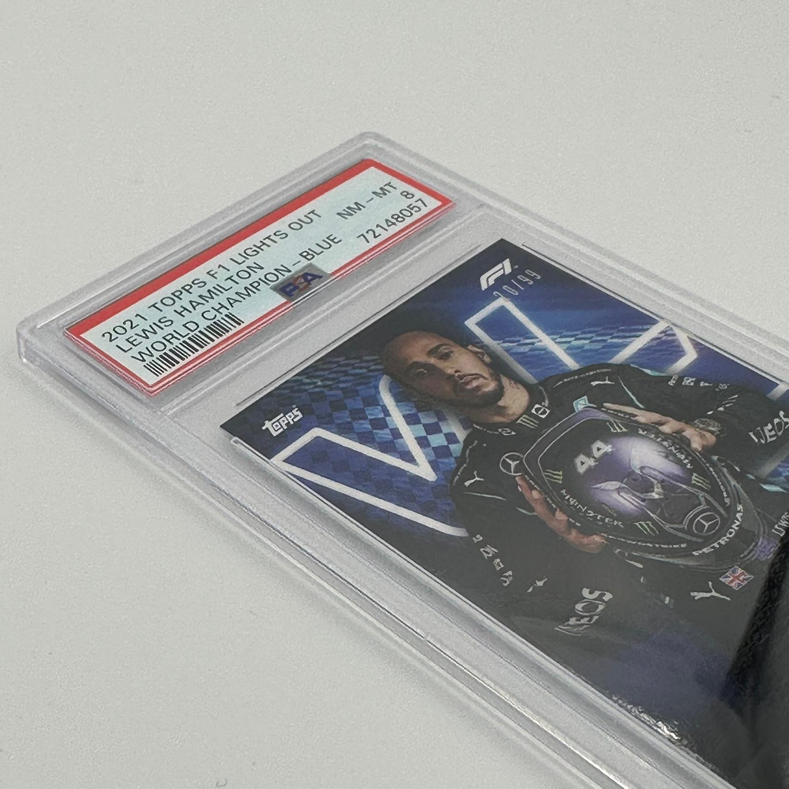 PSA 8 Graded 20/99 Lewis Hamilton Formula 1 World Champion Racing Card - Perfect for Collectors, Fans, and Sports Memorabilia Displays