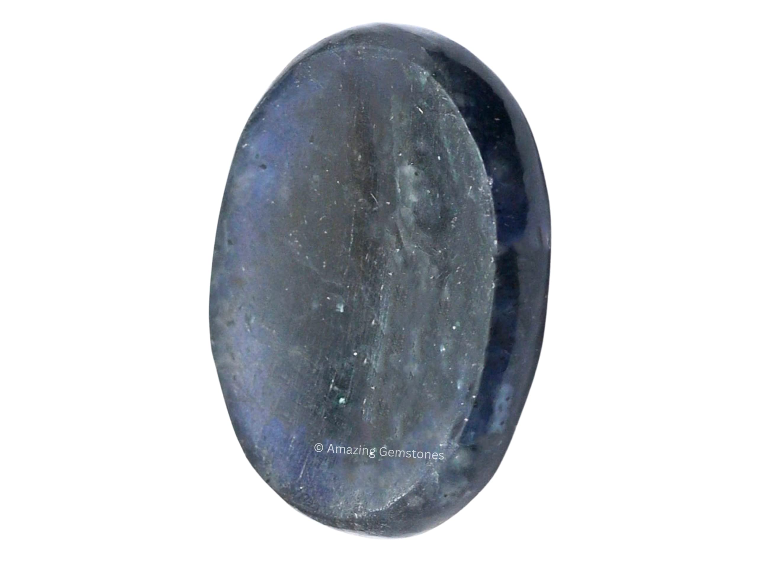 Natural Iolite Worry Stone - Healing Crystal for Stress Relief & Anxiety - Smooth Meditation Stone for Calming & Relaxation - Perfect Gift for Women & Men (Birthday, Stocking Stuffer) - Use for Meditation, Yoga, Office Stress Relief & Mindfulness Practice