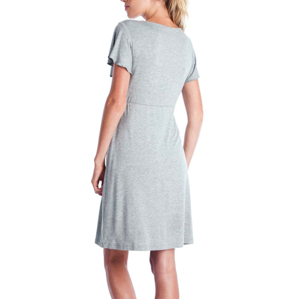 Maternity Nursing Dress for Women - Comfortable Lace Pajama Dress for Pregnancy & Breastfeeding - Perfect for Maternity Clothes, Casual Wear & Baby Care