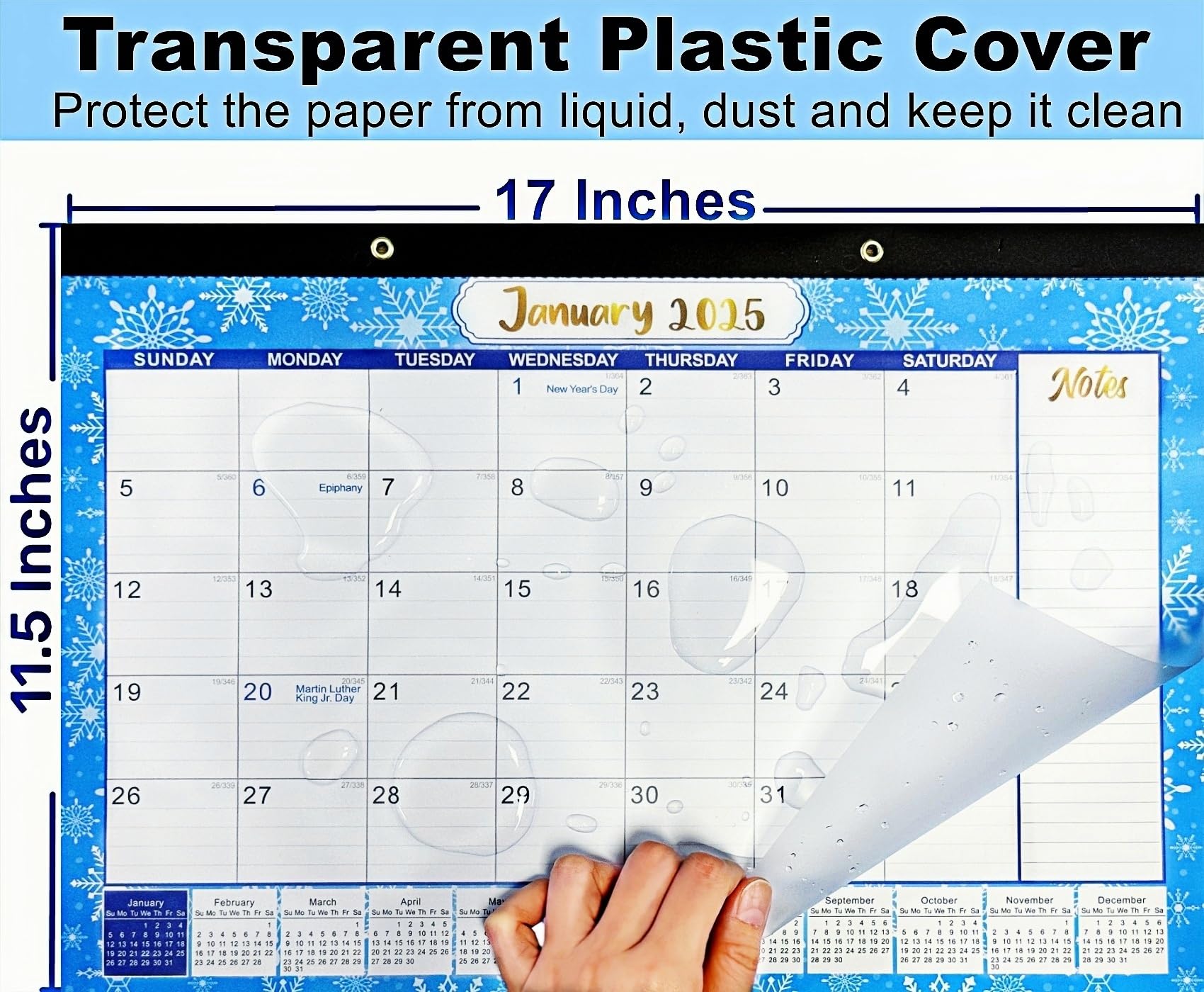 2025-2026 Large 18-Month Desk & Wall Calendar - Jan 2025 to June 2026, 17
