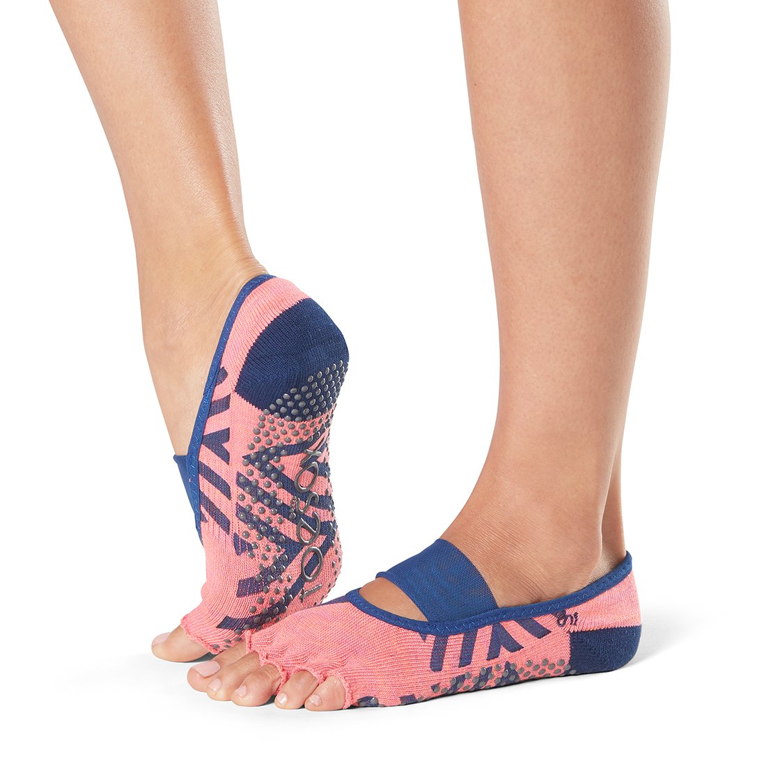 ToeSox Half Toe Mia Grip Socks - Non-Slip Yoga Socks for Pilates, Barre & Dance - Breathable Workout Socks with Arch Support for Women