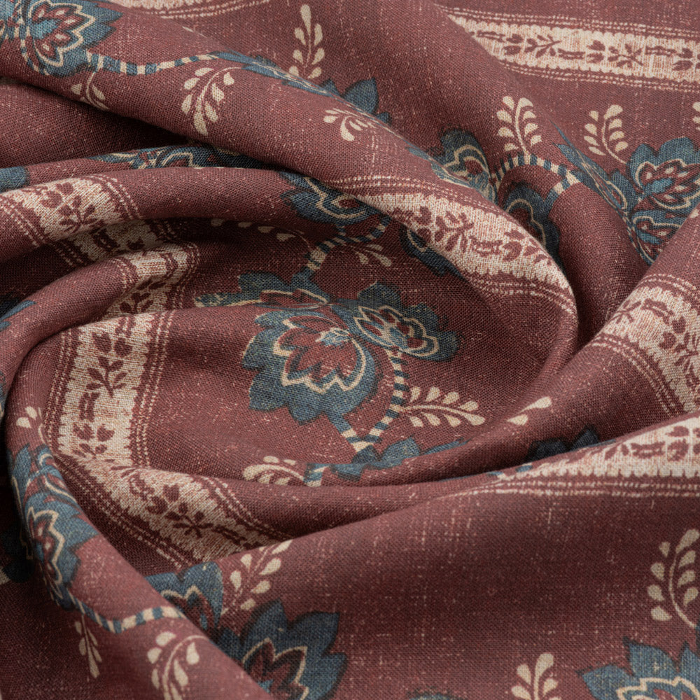 Premium Somborne Striped Linen Tablecloth - Elegant Merlot Wine Color - Perfect for Dining Tables, Wedding Decor & Home Entertaining