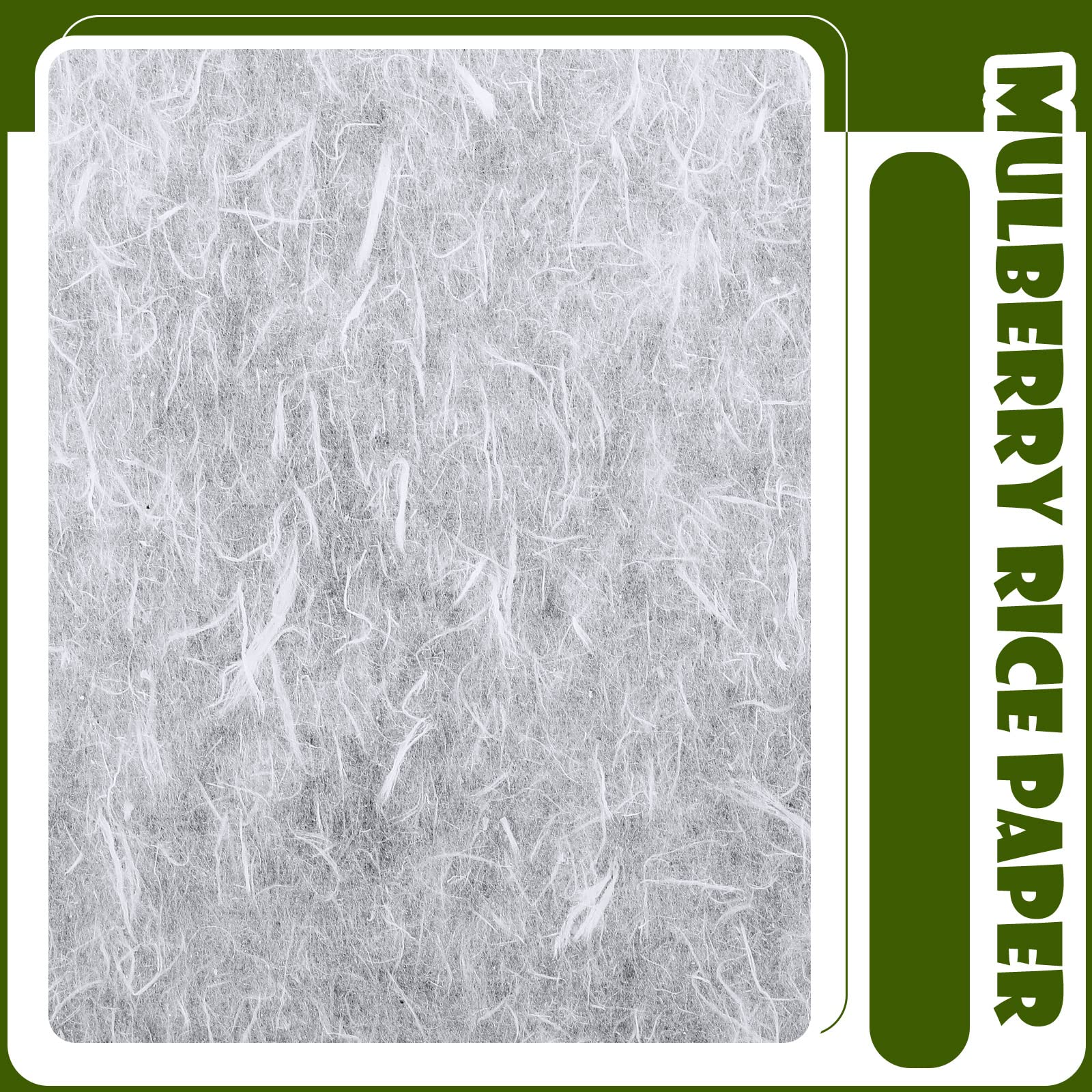 Premium A4 Mulberry Paper Sheets - Natural Fiber Rice Paper for Decoupage, Handmade Washi Paper, DIY Art & Craft, Origami, Gift Wrapping, Card Making (50 Sheets, White) - Perfect for Scrapbooking, Calligraphy & Home Decor Projects