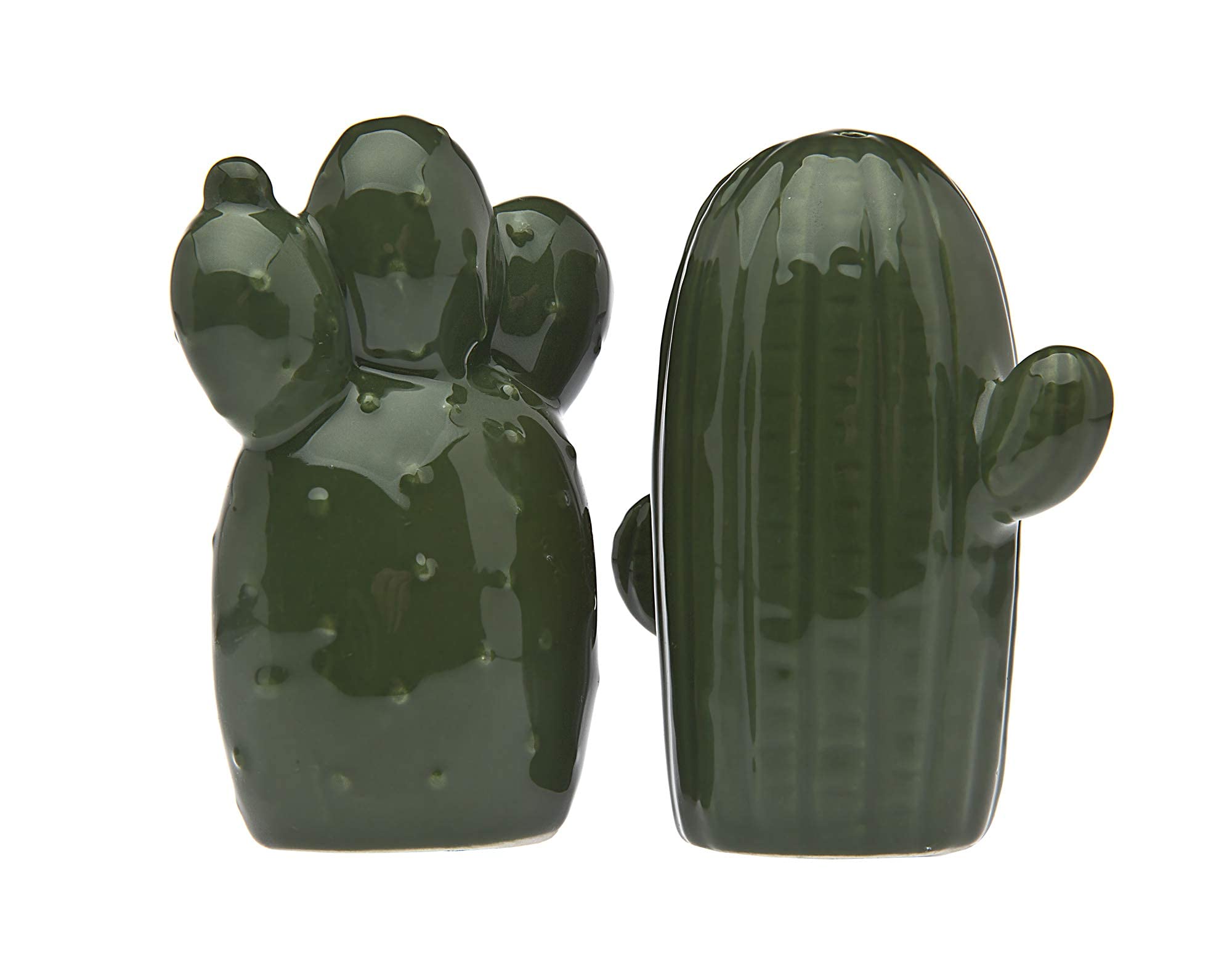 STUDIO SILVERSMITHS Cactus Salt and Pepper Shakers Set - Porcelain Spice Dispenser for Kitchen & Dining Table - Perfect for Home, Restaurant, and Gift Giving