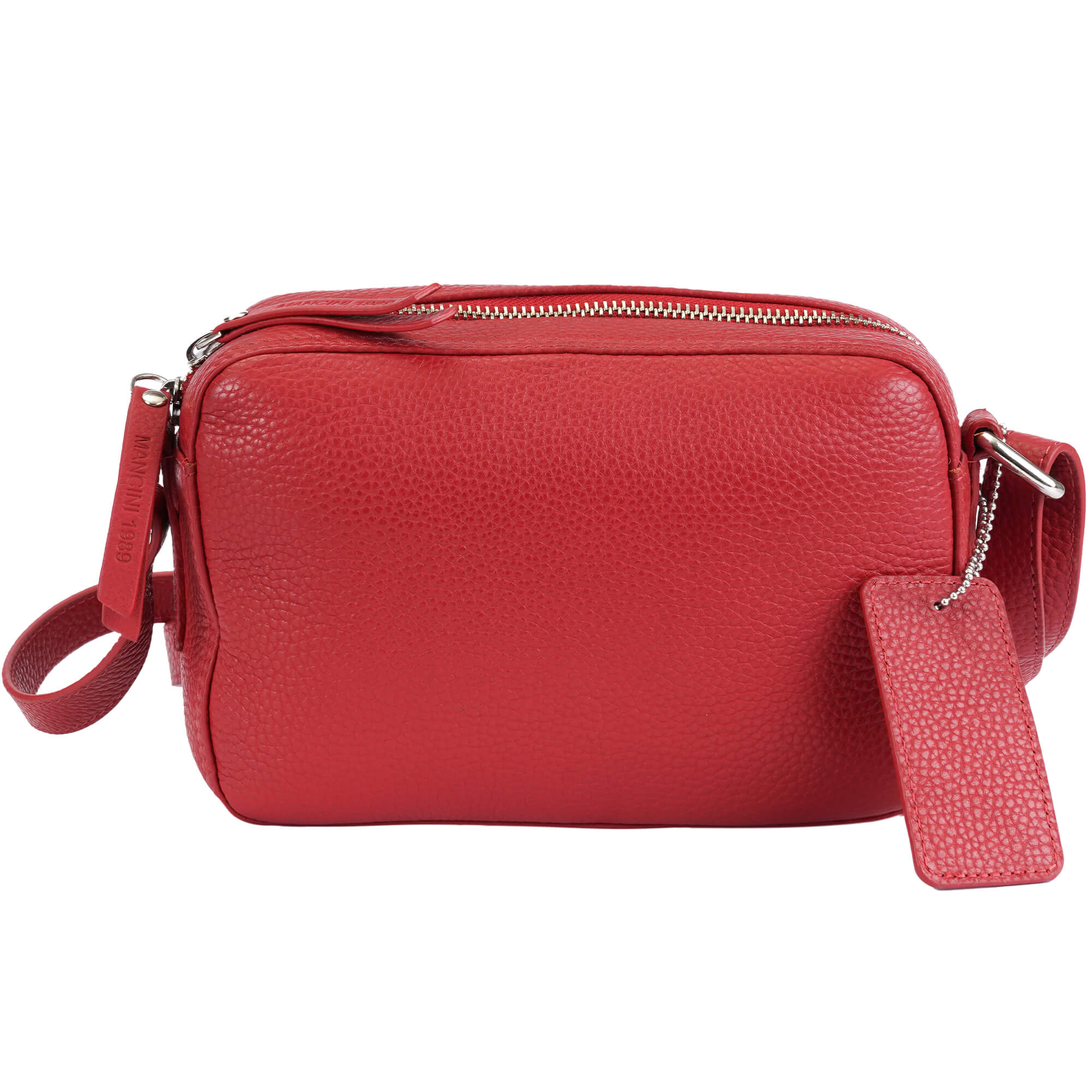 Mancini Pebbled Clara Small Crossbody Bag for Women - Stylish Leather Shoulder Purse for Everyday Use, Work, and Travel