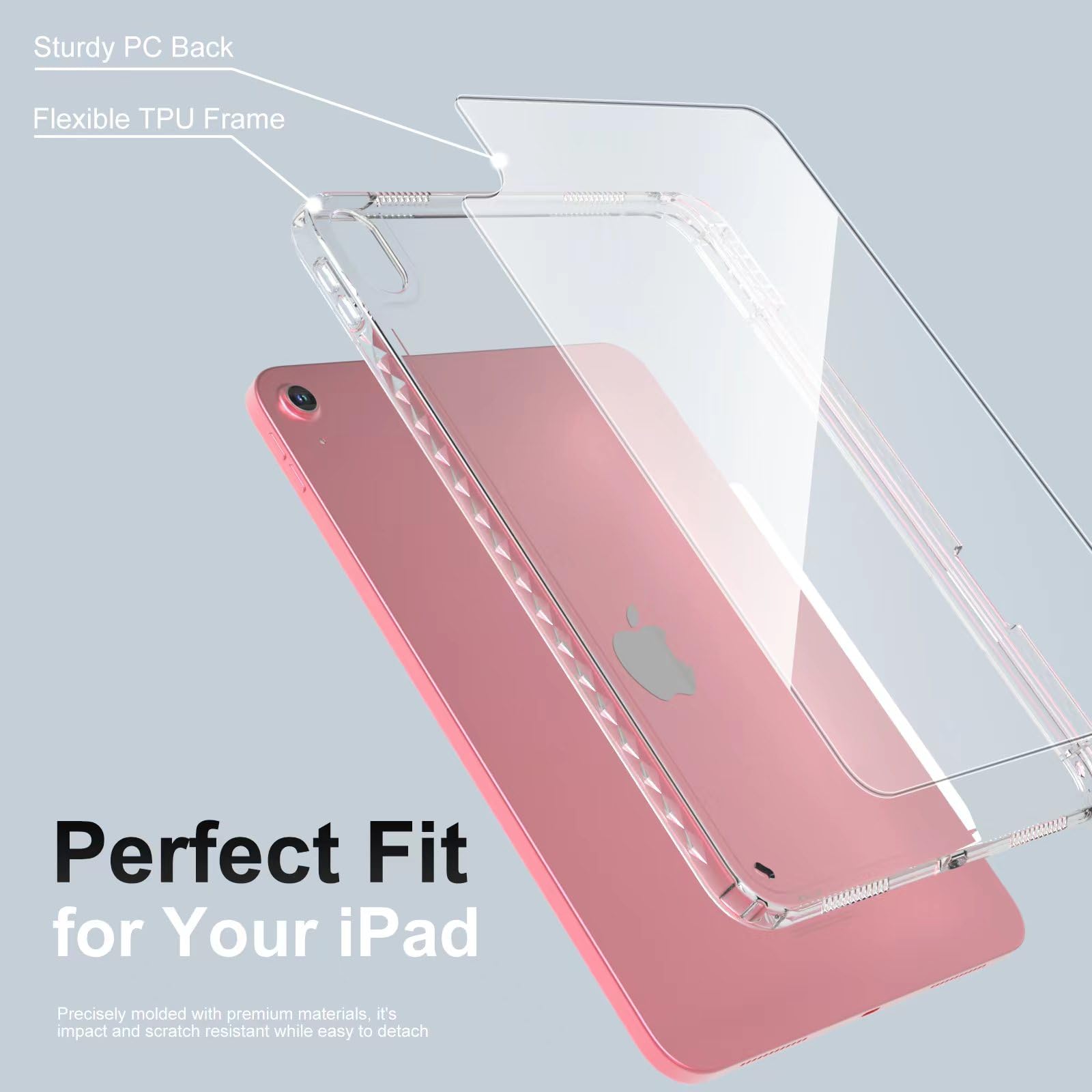 Premium Clear Shockproof Case for iPad 11th Gen 2025 (11-inch) & iPad 10th Gen 2022 (10.9-inch) | Ultra Slim Lightweight Soft Shell | Anti-Yellowing Design | Compatible with Apple Pencil Pro & USB-C Pencil | Perfect for Work, School & Travel Protection
