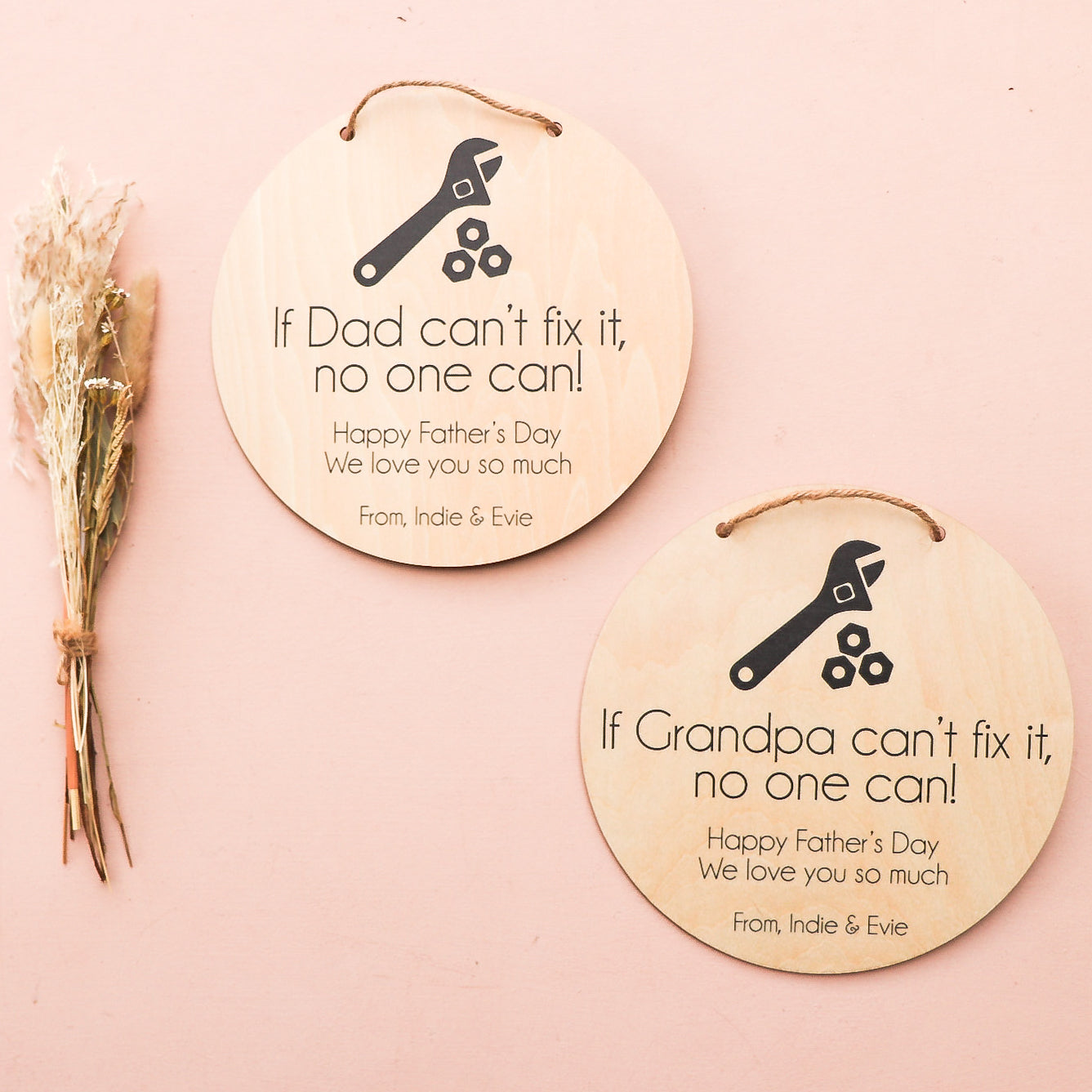 Personalized Father's Day Plaque - 'If I Can't Fix It' Metal Sign with Spanner & Bolts Design - Perfect Workshop Decor, Garage Wall Art & DIY Gift for Dads, Handymen & Mechanics