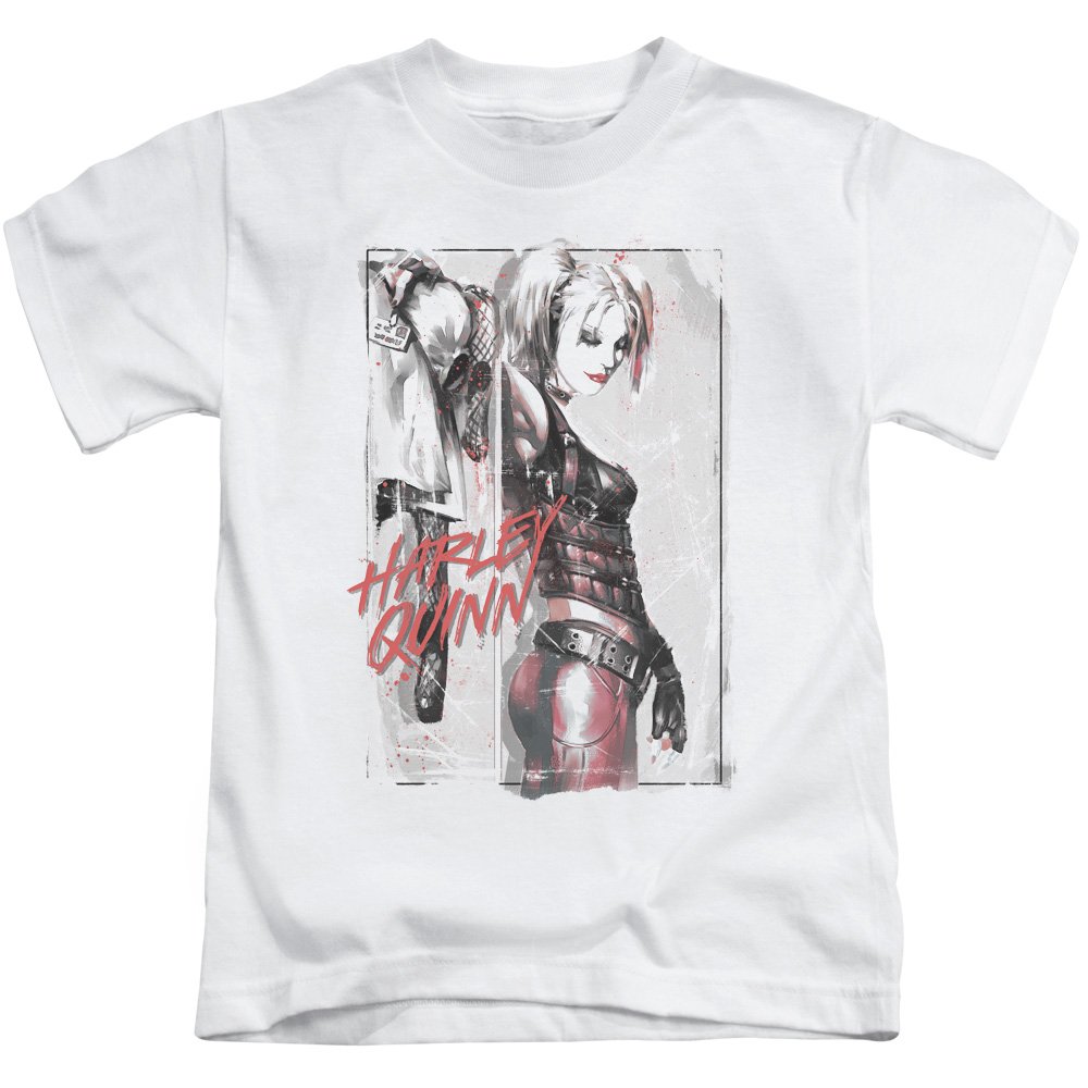 Batman Ink Wash Harley Unisex Youth T-Shirt for Kids - Superhero Graphic Tee for Boys & Girls - Perfect for Cosplay, Birthday Parties & Casual Wear