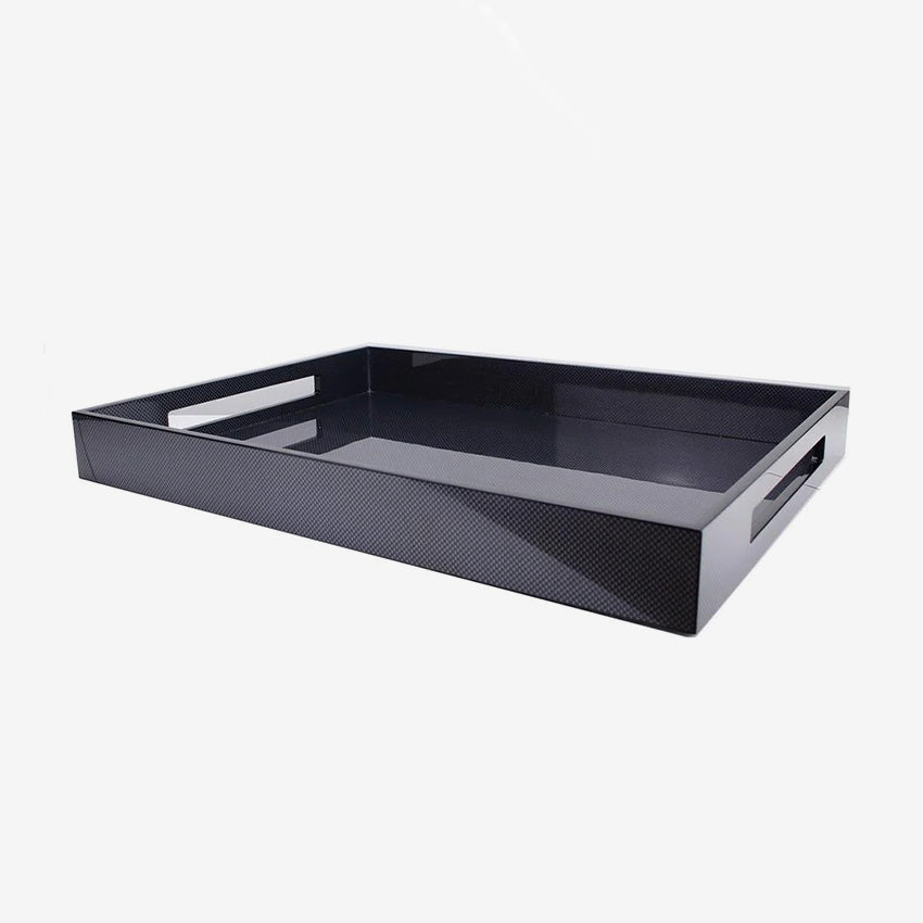 Addison Ross Lacquered Serving Tray - Elegant Wooden Tray for Breakfast in Bed, Coffee Table Decor, or Hostess Gift - Home Decor & Kitchen Serving Accessory