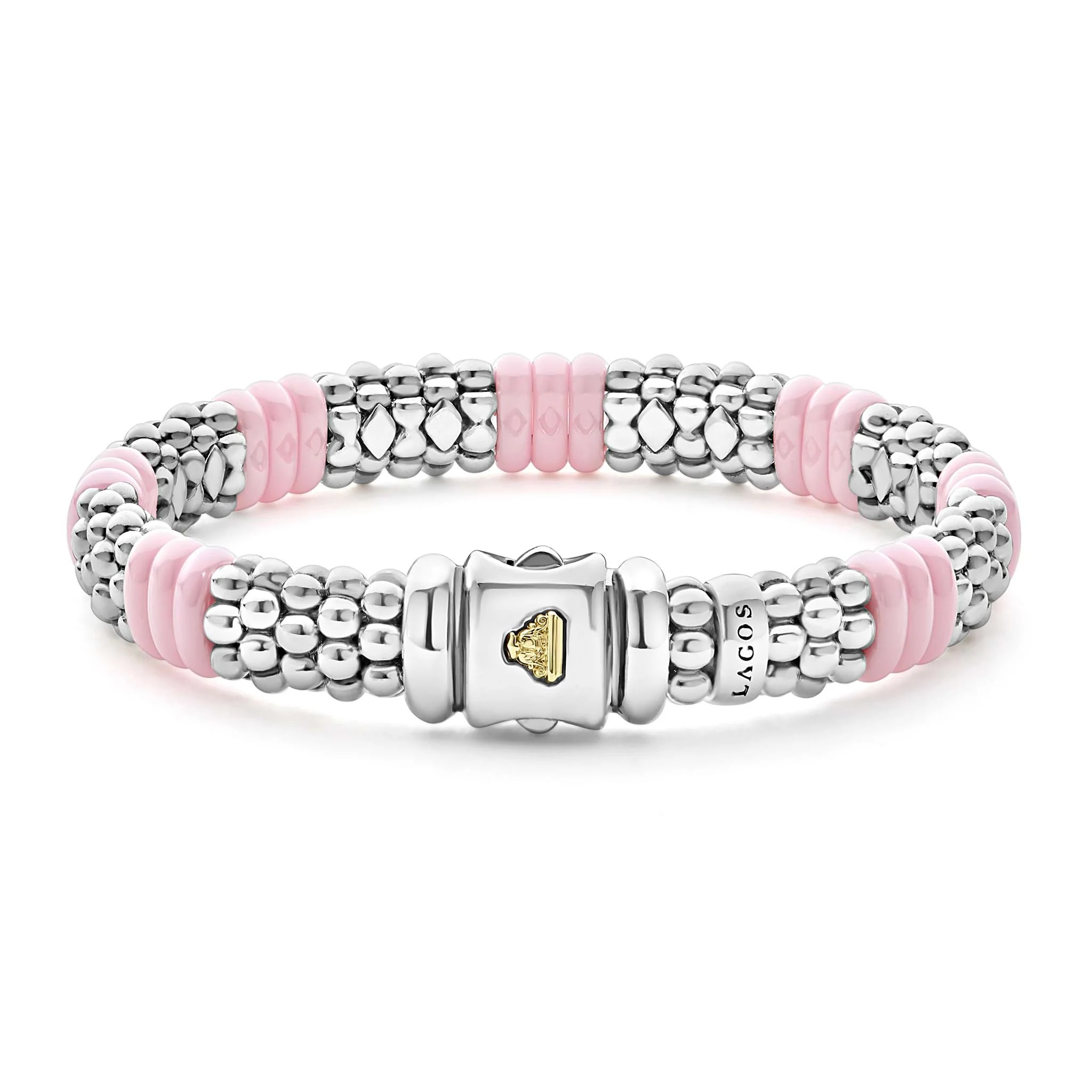 Elegant Pink Ceramic Caviar Beaded Bracelet - 9mm Beads for Women | Perfect for Parties, Weddings & Everyday Wear