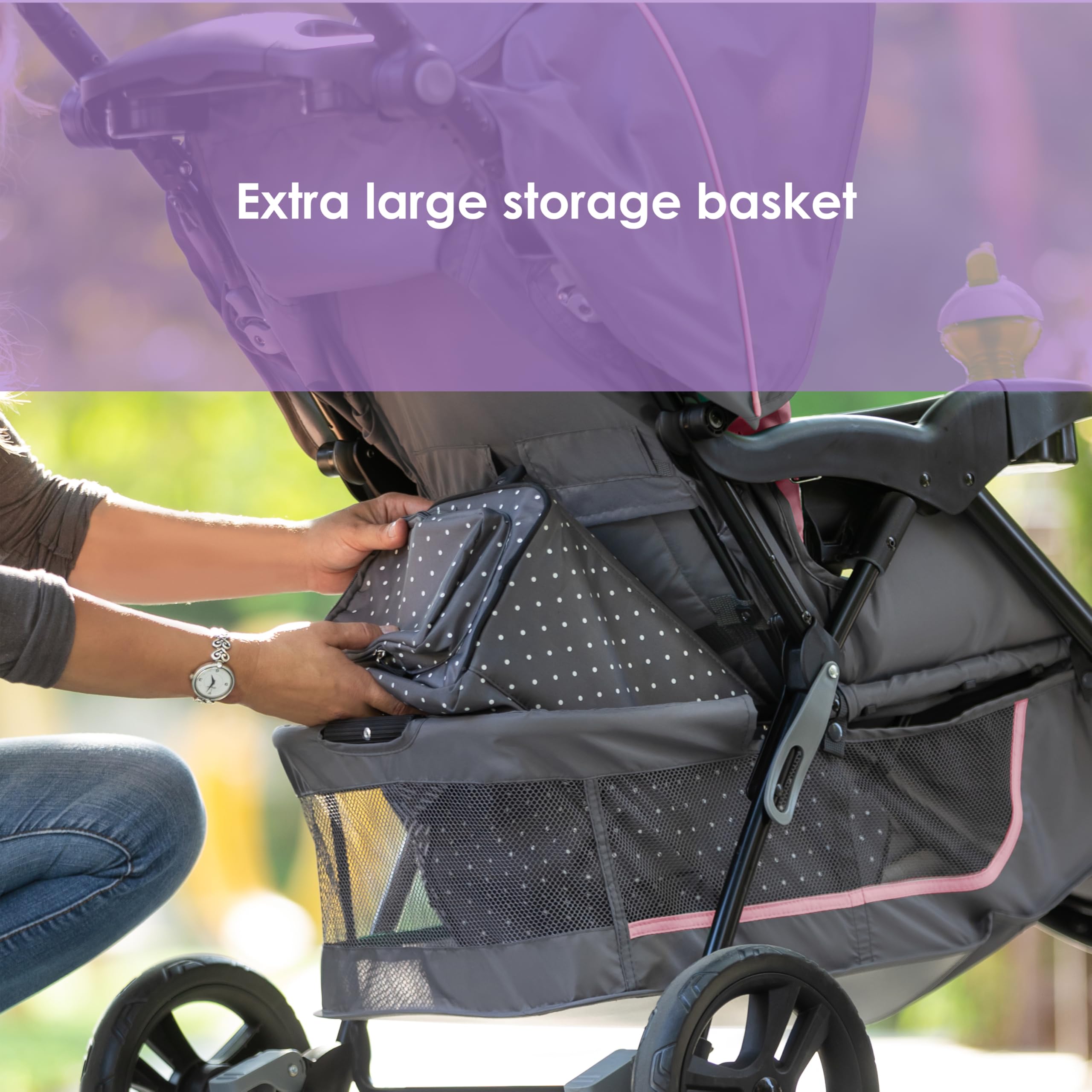 Baby Trend EZ Ride Travel System with EZ-Lift™ Infant Car Seat in Dash Pink | Lightweight Stroller & Safe Car Seat Combo for Newborns | Perfect for Shopping, Travel & Daily Walks